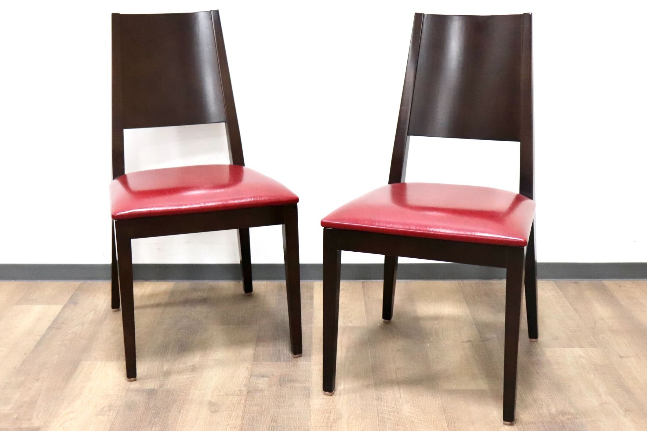 GMHH21B○CRES ダイニングチェア 椅子 2脚セット 食卓椅子 アームレスチェア 木製 合皮 モダン レトロ 店舗 カフェ 喫茶