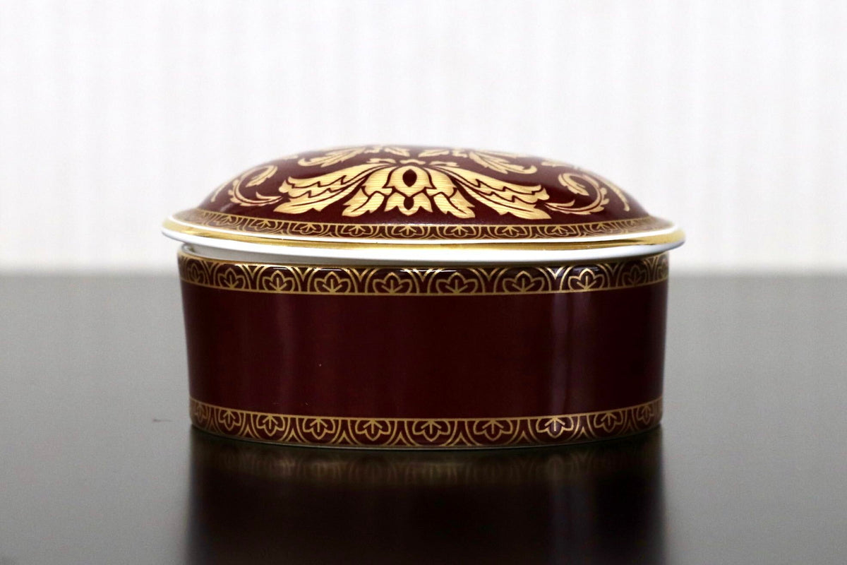 GMJO141F○Royal Doulton / ロイヤルドルトン TENNYSON テニソン ENGLISH FINE BONE CHINA トリンケットボックス アンティーク 廃盤 希少