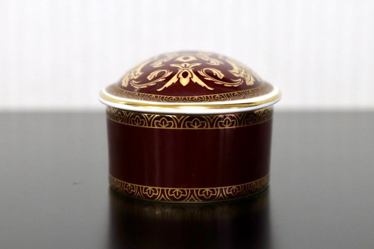 GMJO141F○Royal Doulton / ロイヤルドルトン TENNYSON テニソン ENGLISH FINE BONE CHINA トリンケットボックス アンティーク 廃盤 希少