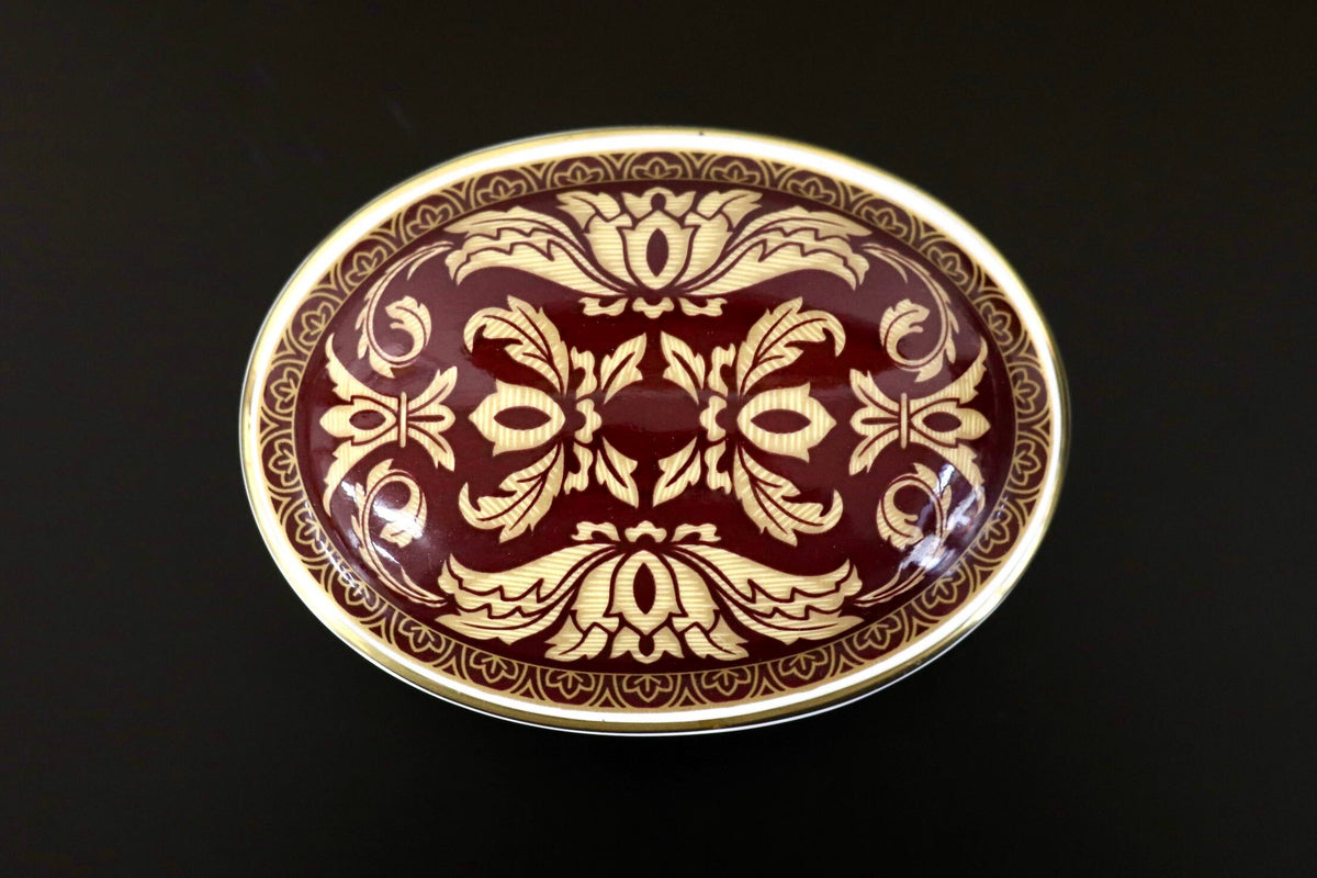 GMJO141F○Royal Doulton / ロイヤルドルトン TENNYSON テニソン ENGLISH FINE BONE CHINA トリンケットボックス アンティーク 廃盤 希少