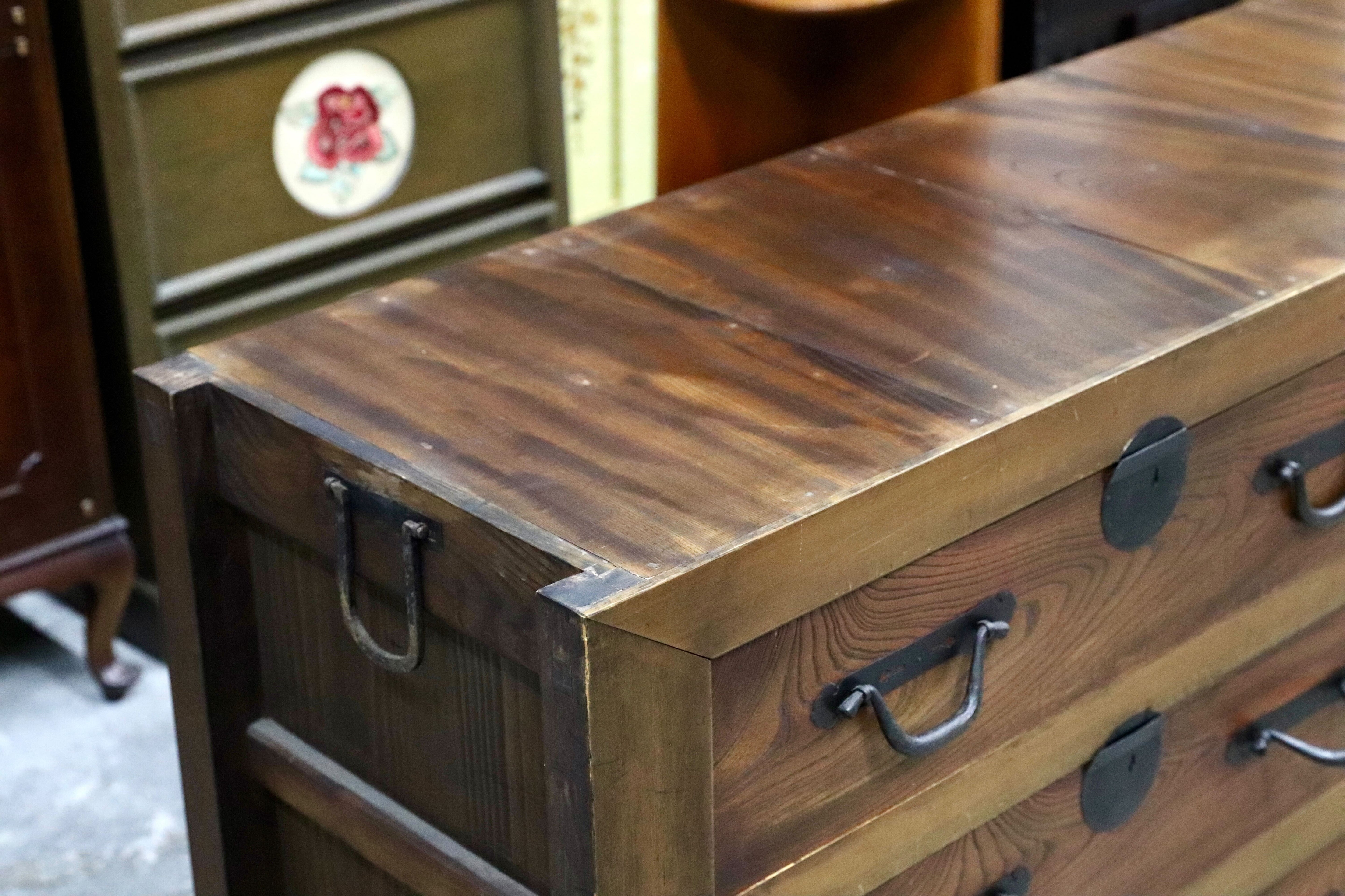 GMIS406○和製アンティーク サイドボード リビングボード 箪笥 店舗什器 引出し収納 古道具 古民家 レトロ