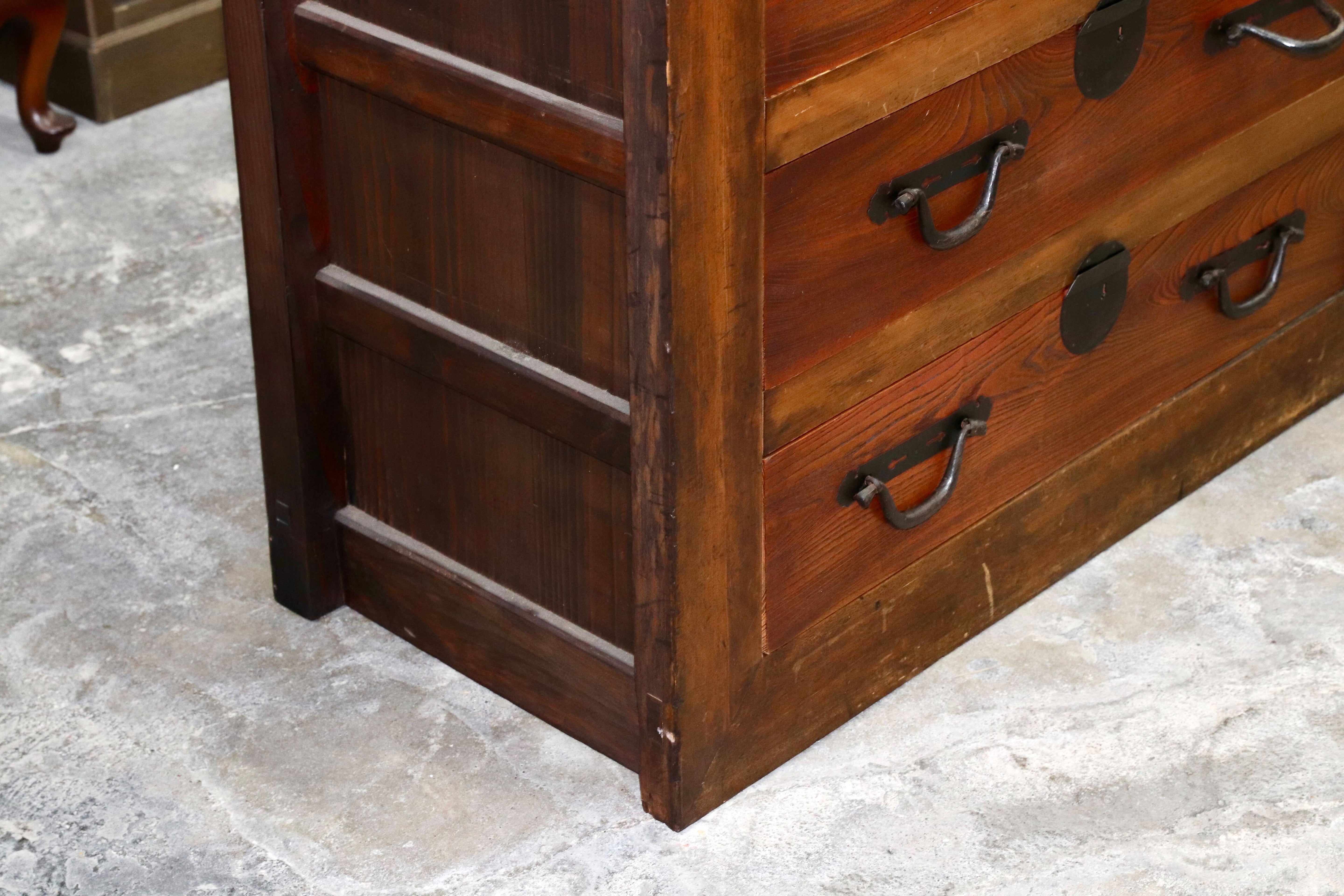 GMIS406○和製アンティーク サイドボード リビングボード 箪笥 店舗什器 引出し収納 古道具 古民家 レトロ