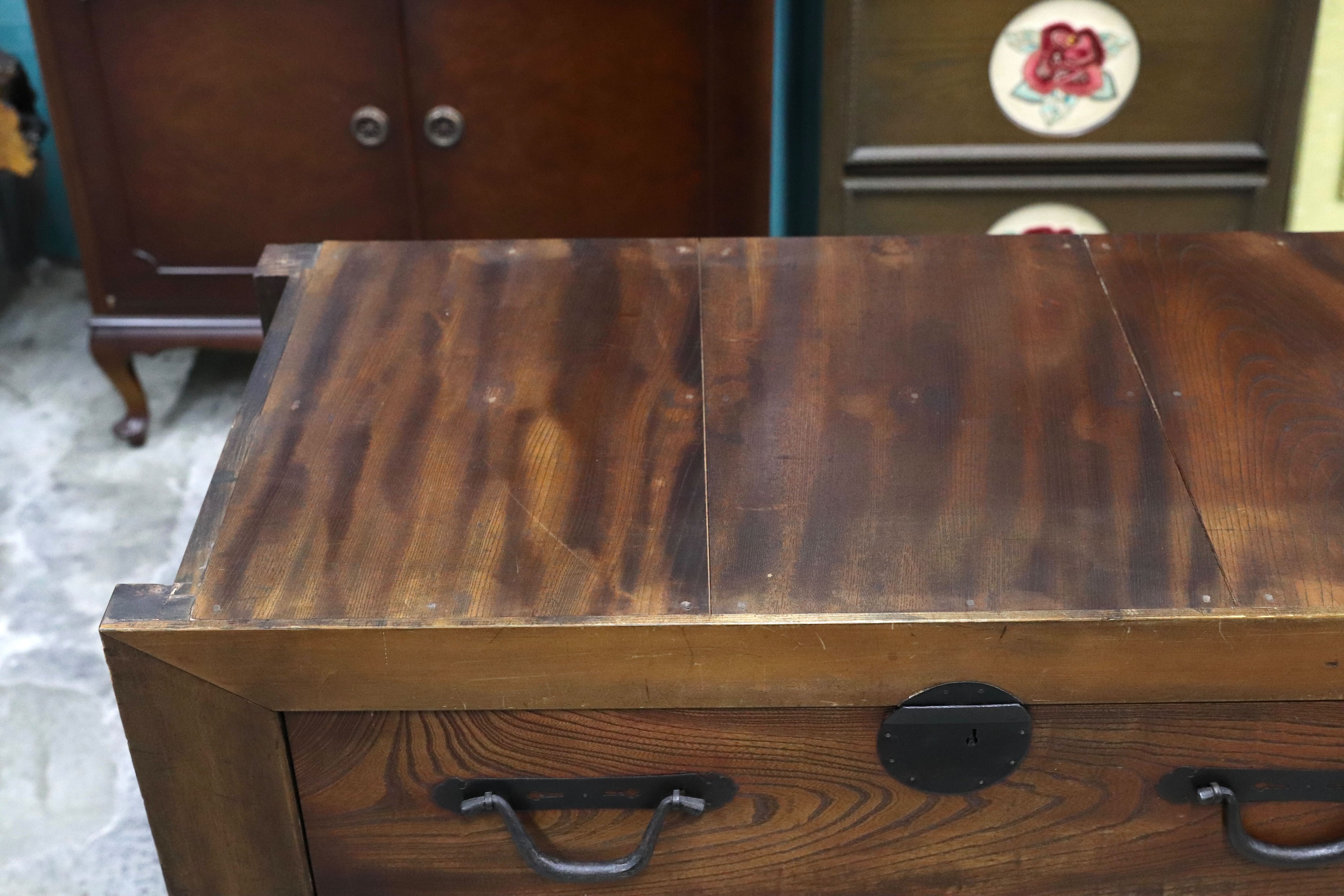 GMIS406○和製アンティーク サイドボード リビングボード 箪笥 店舗什器 引出し収納 古道具 古民家 レトロ