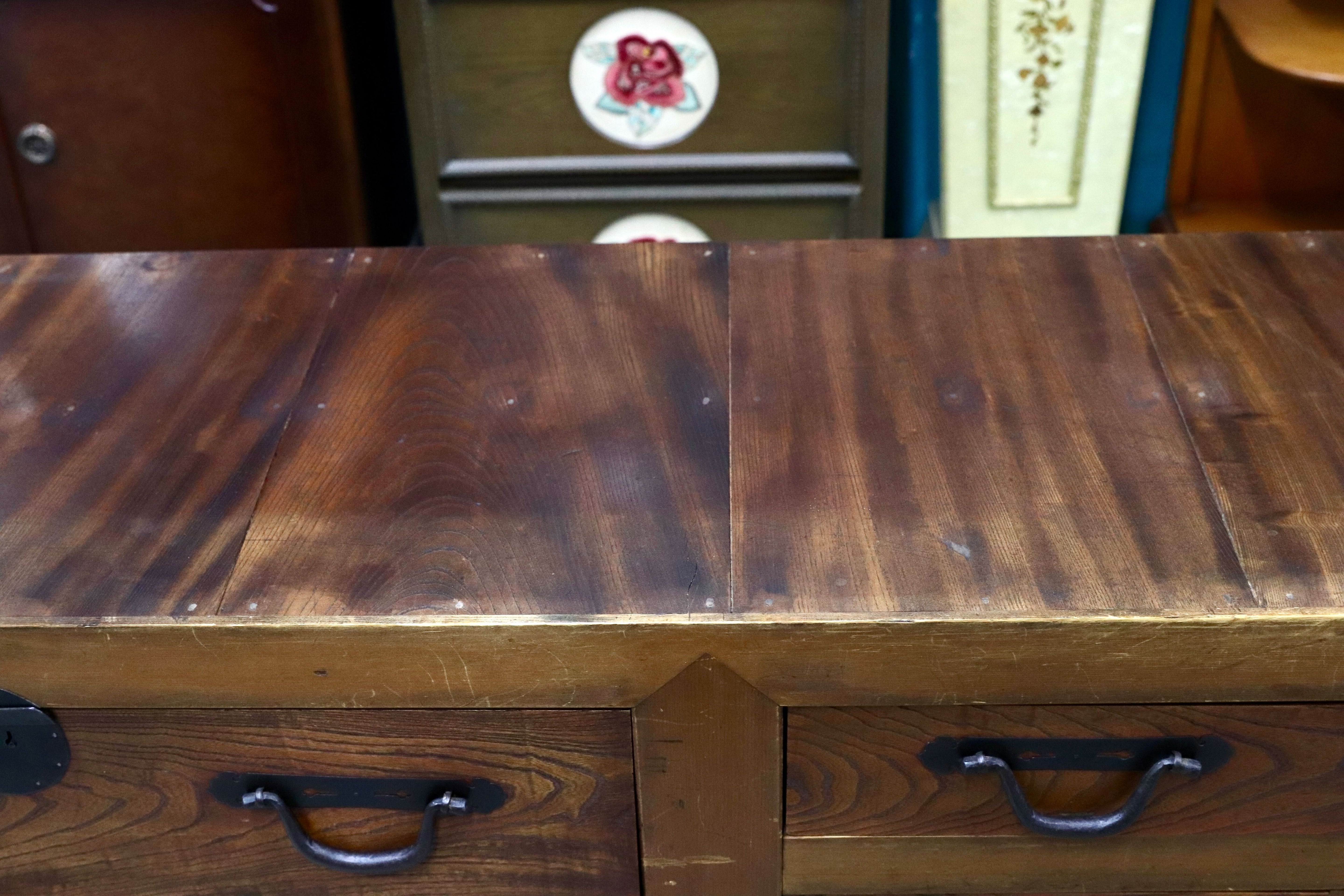 GMIS406○和製アンティーク サイドボード リビングボード 箪笥 店舗什器 引出し収納 古道具 古民家 レトロ