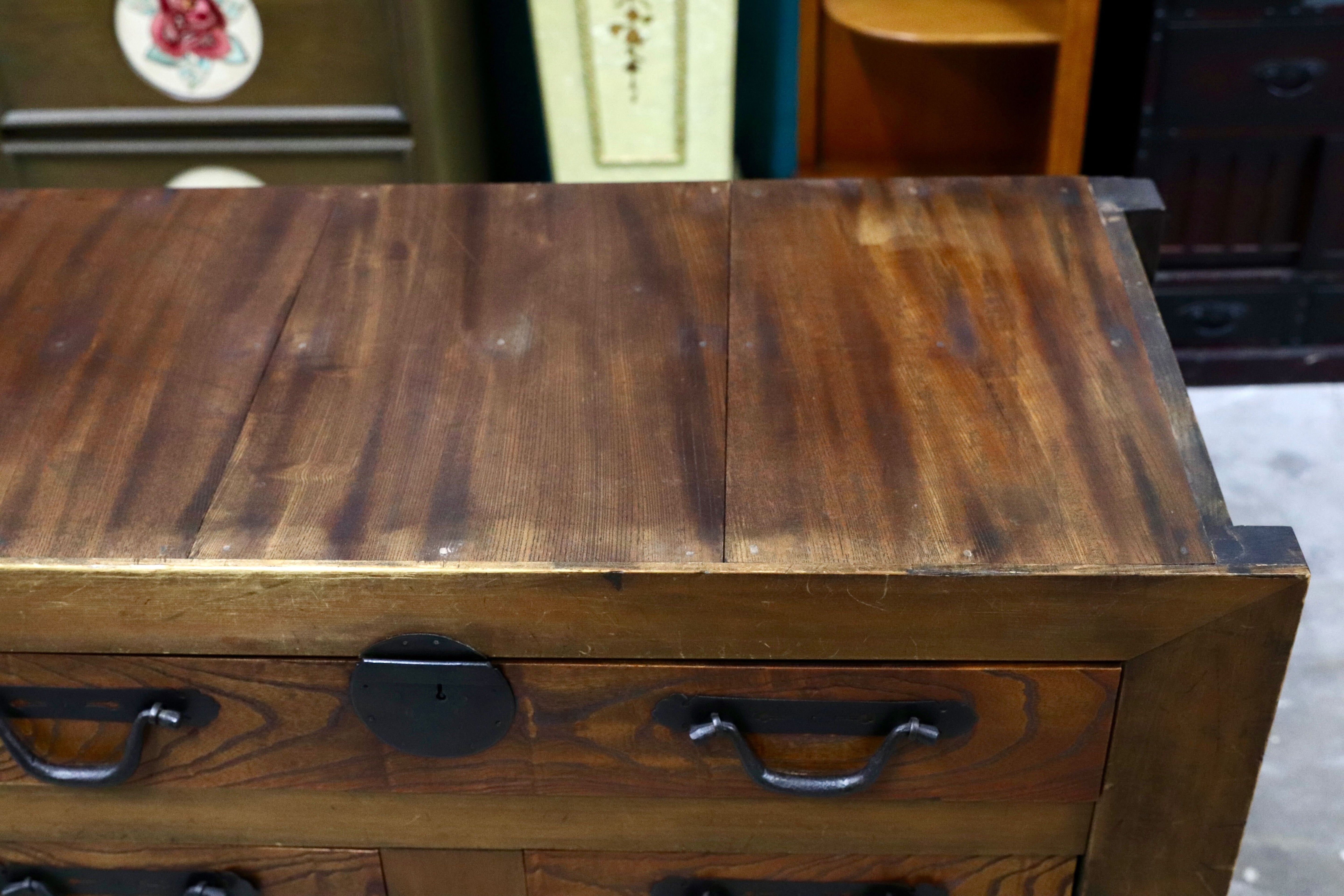 GMIS406○和製アンティーク サイドボード リビングボード 箪笥 店舗什器 引出し収納 古道具 古民家 レトロ