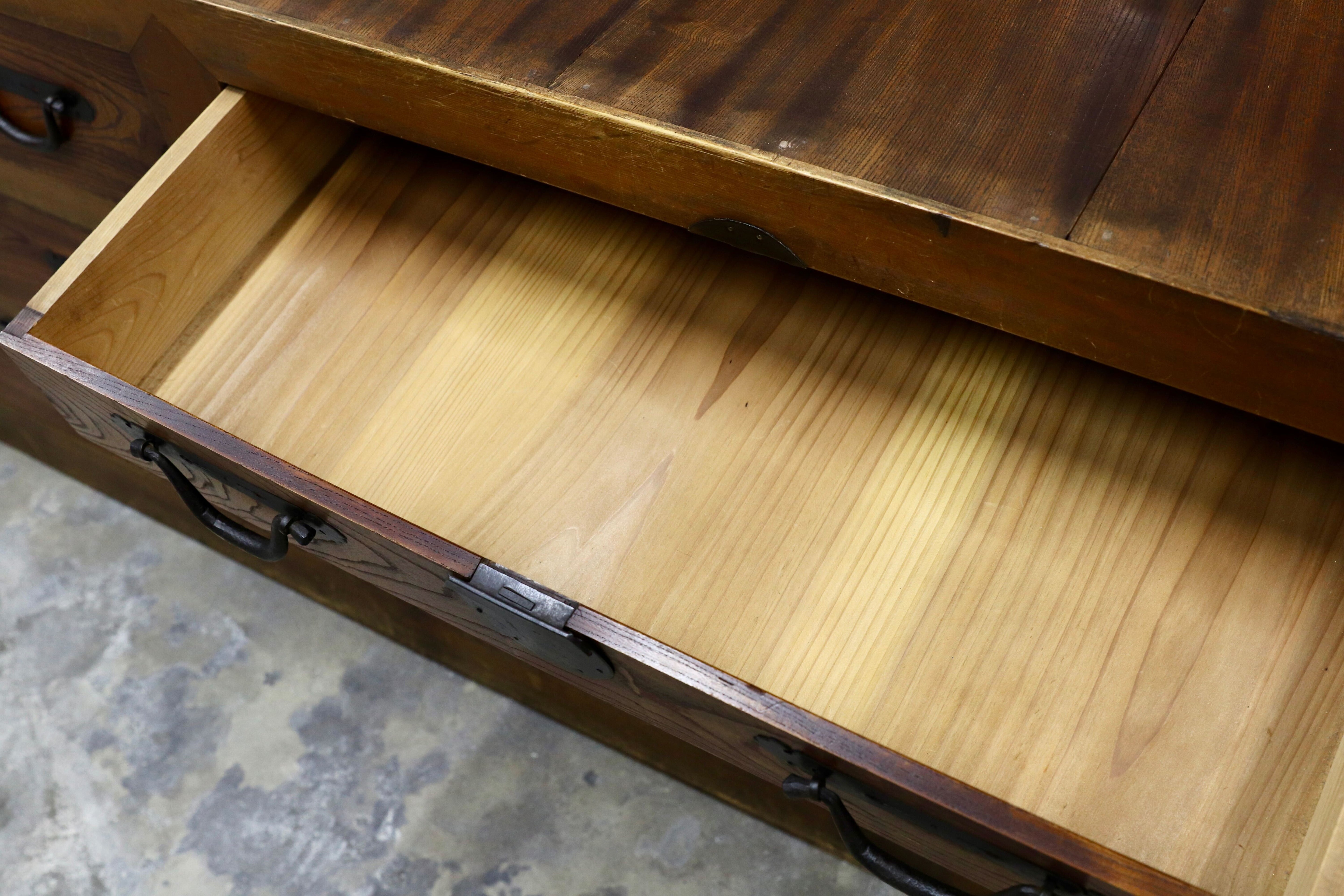 GMIS406○和製アンティーク サイドボード リビングボード 箪笥 店舗什器 引出し収納 古道具 古民家 レトロ