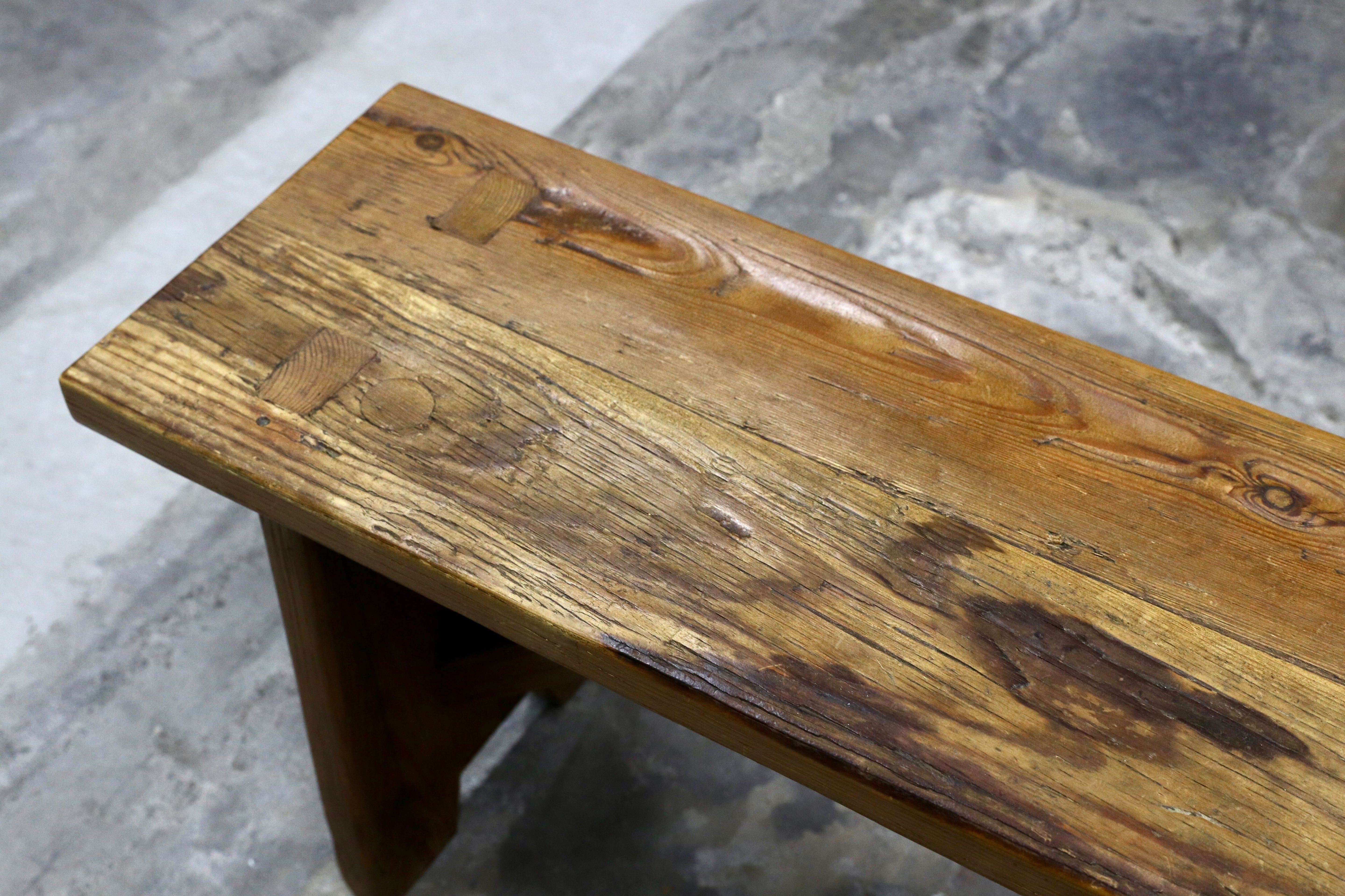 GMIH368○和製アンティーク 古木 ベンチ 飾り台 ディスプレイ台 長椅子 無垢材 和モダン レトロ 古民家