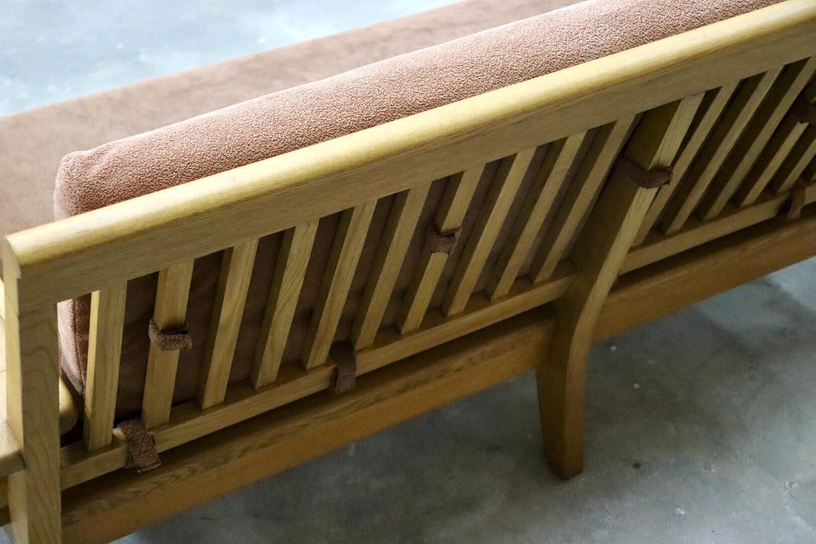 GMIK817○和モダン 2人掛けソファ ラブソファ 長椅子 ファブリック 天然木 ナチュラル