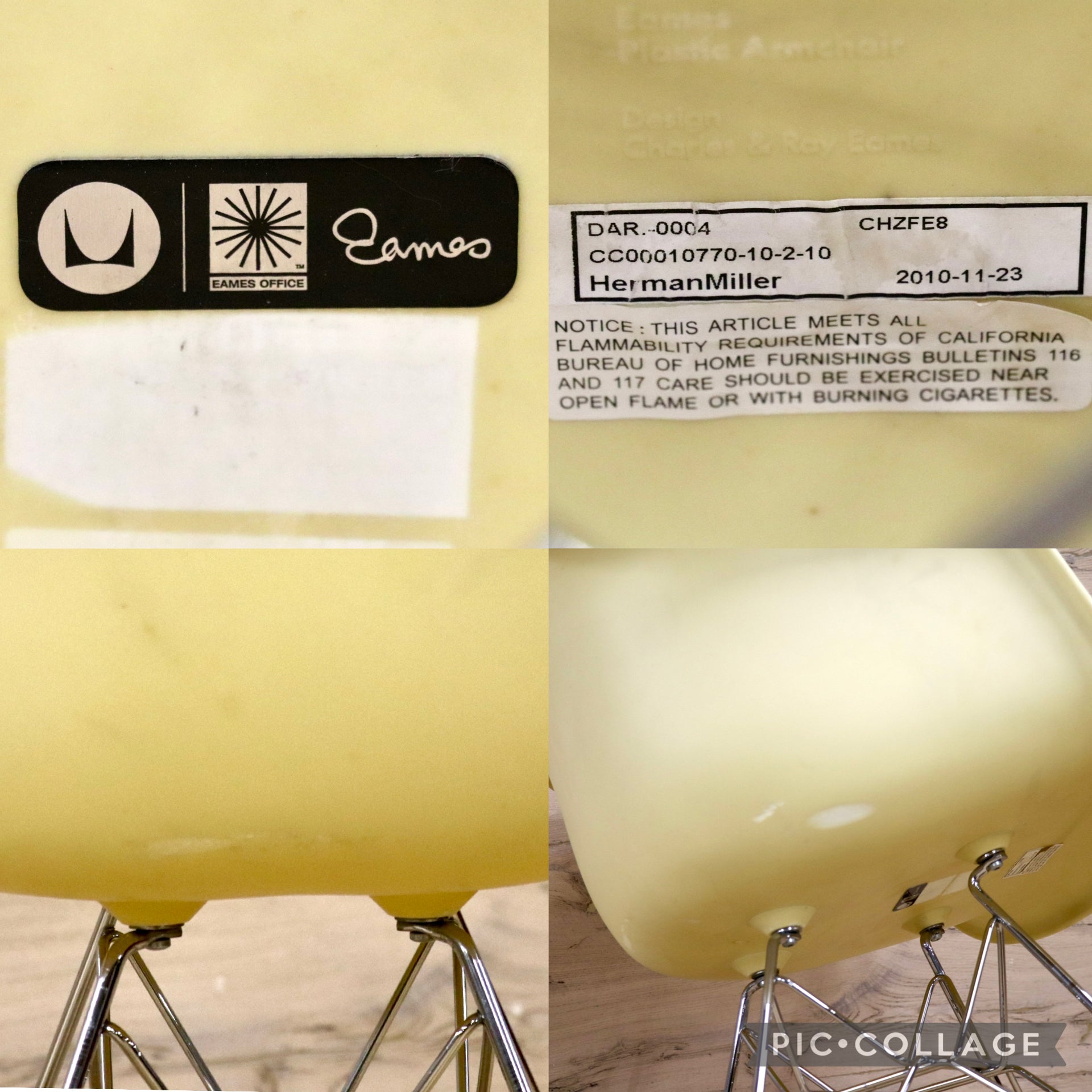GMJH225○Herman Miller / ハーマン ミラー イームズ アームシェルチェア エッフェルベース ダイニングチェア ミッドセンチュリー