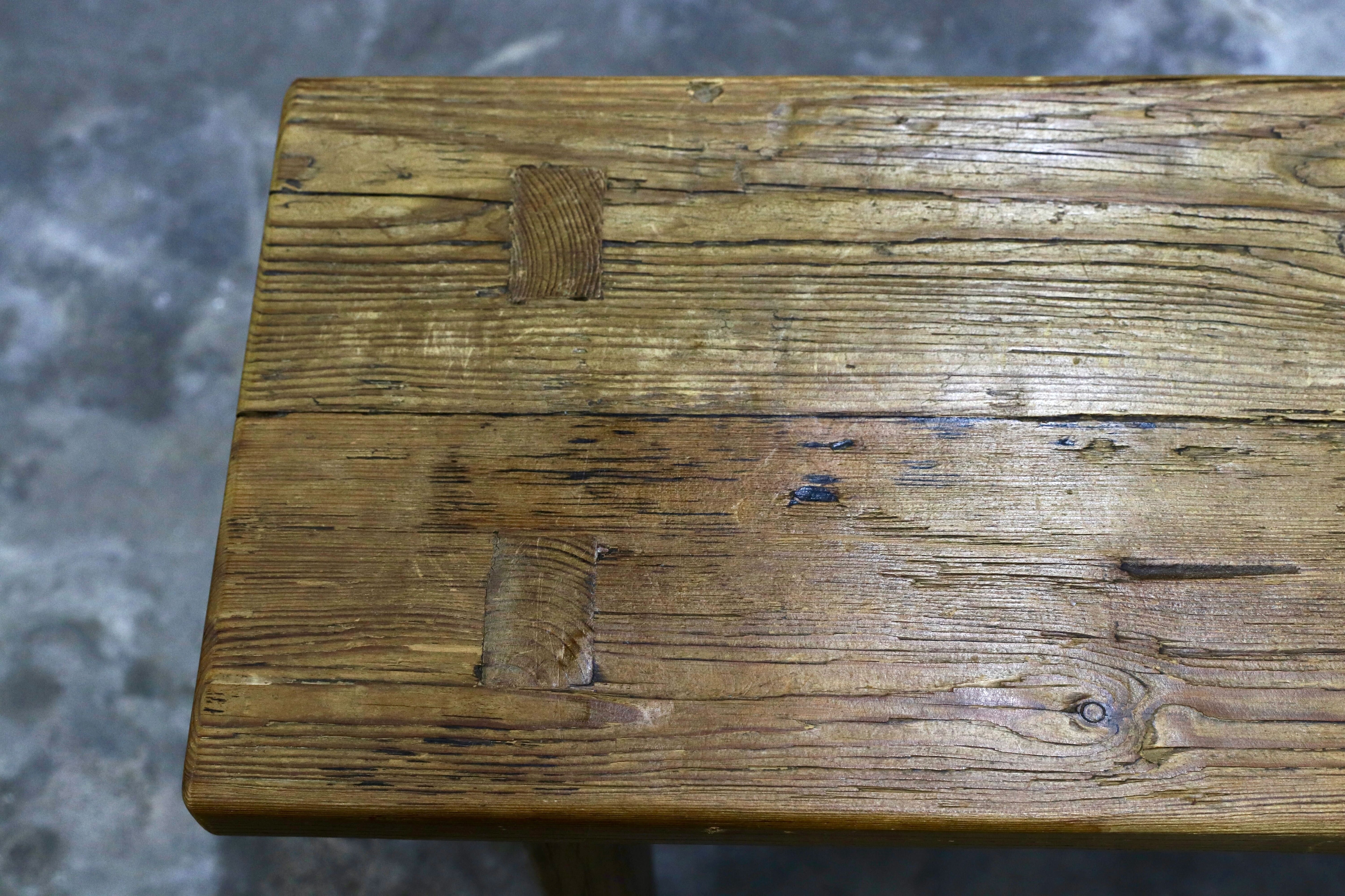 GMIH368○和製アンティーク 古木 ベンチ 飾り台 ディスプレイ台 長椅子 無垢材 和モダン レトロ 古民家