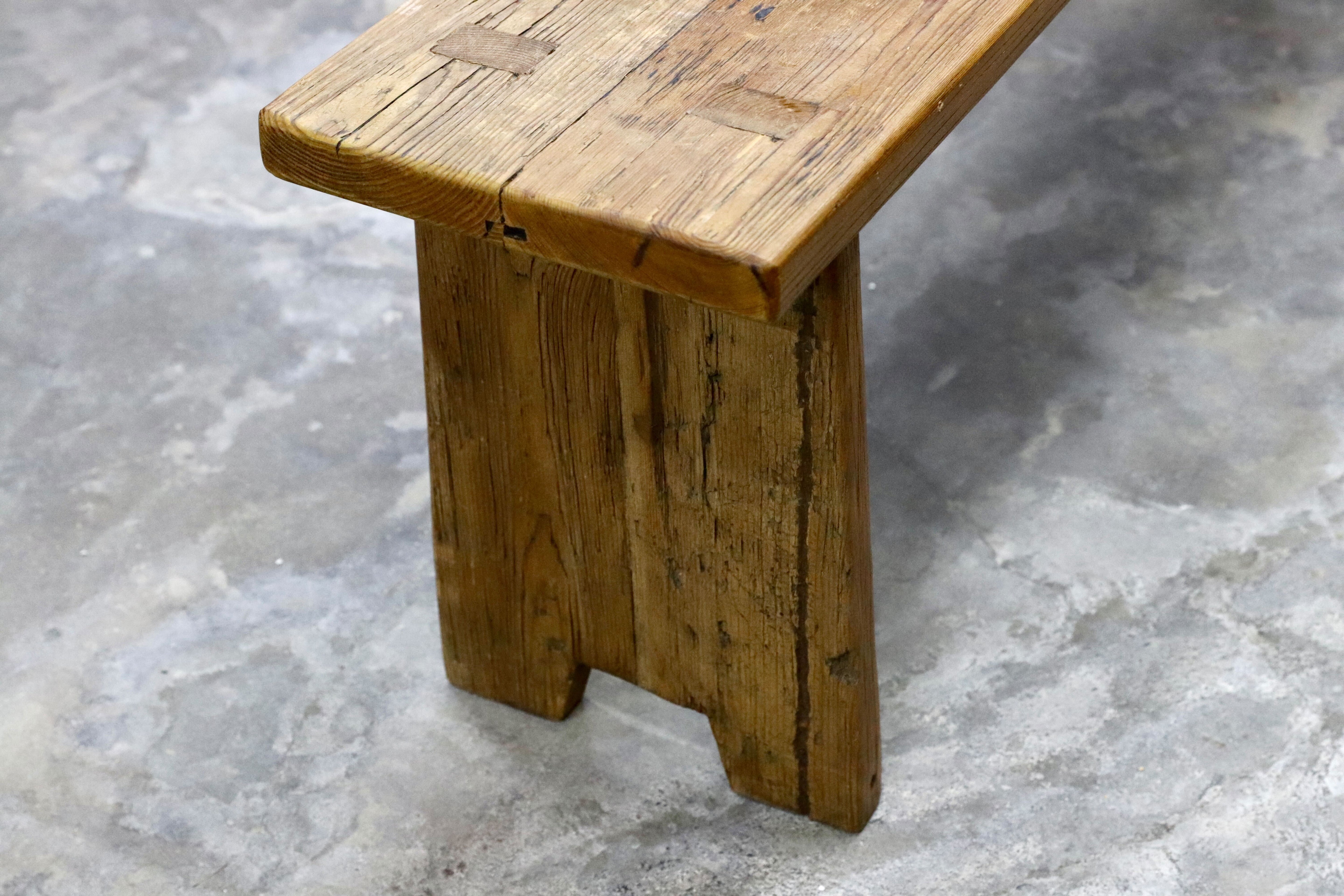 GMIH368○和製アンティーク 古木 ベンチ 飾り台 ディスプレイ台 長椅子 無垢材 和モダン レトロ 古民家