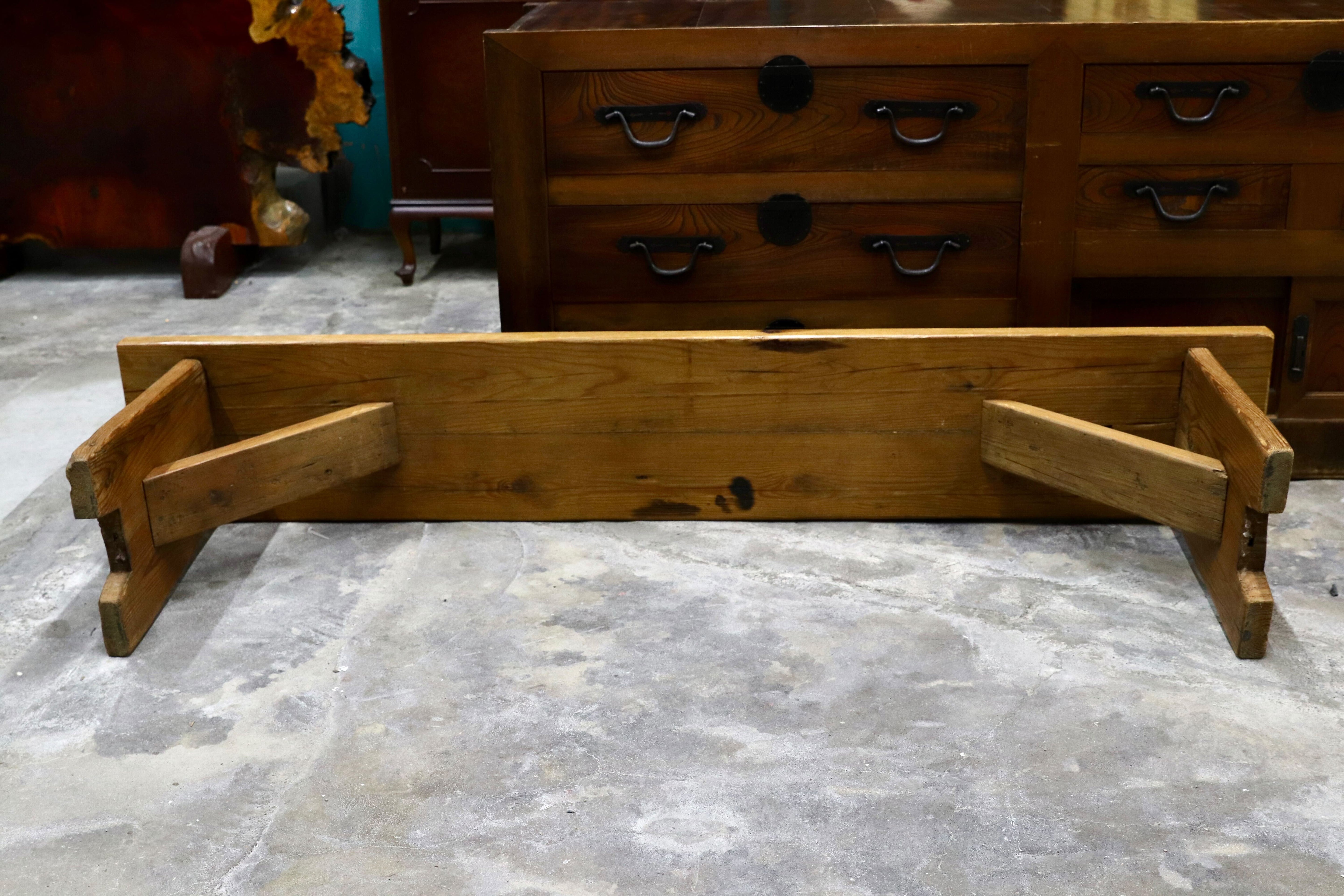 GMIH368○和製アンティーク 古木 ベンチ 飾り台 ディスプレイ台 長椅子 無垢材 和モダン レトロ 古民家