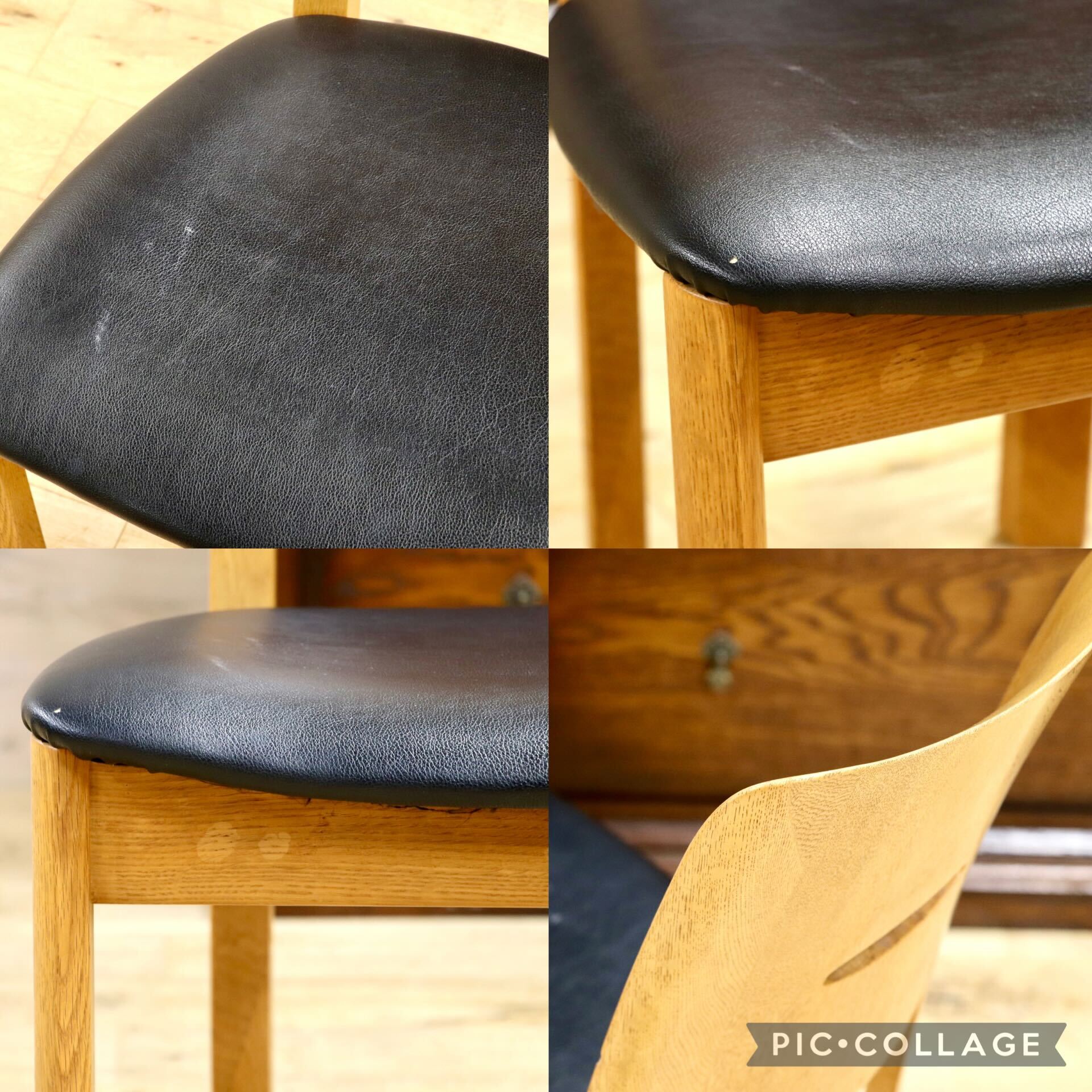 GMIK825D○シラカワ / shirakawa RAPT ラプト ダイニングチェア 木製 食卓椅子 イス 飛騨家具 和モダン シンプル 合皮 楢材 ブラック