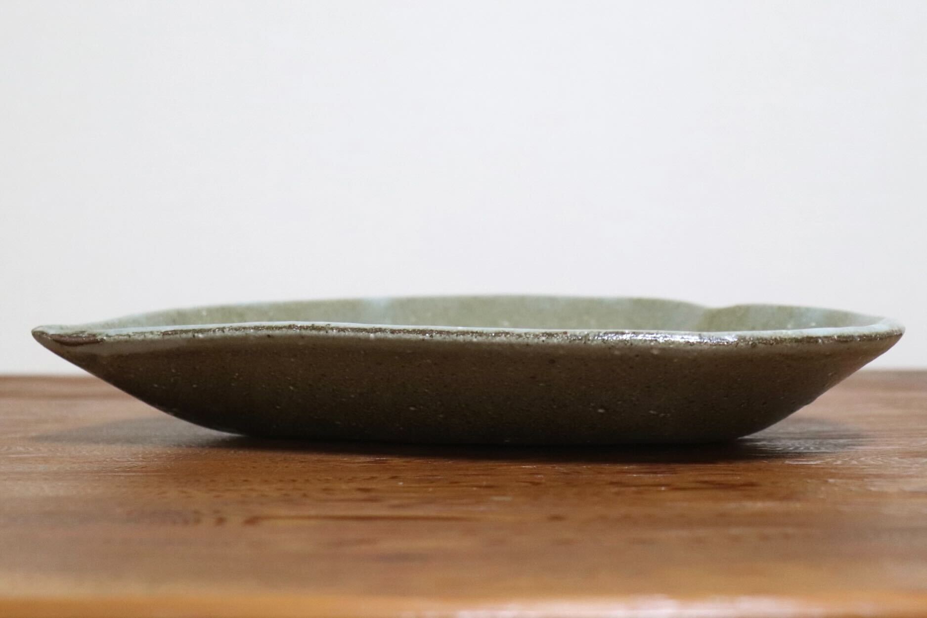 GMIO495M◯丹山窯 丹波焼 葉形皿 陶器 丹波篠山 伝統工芸 未使用