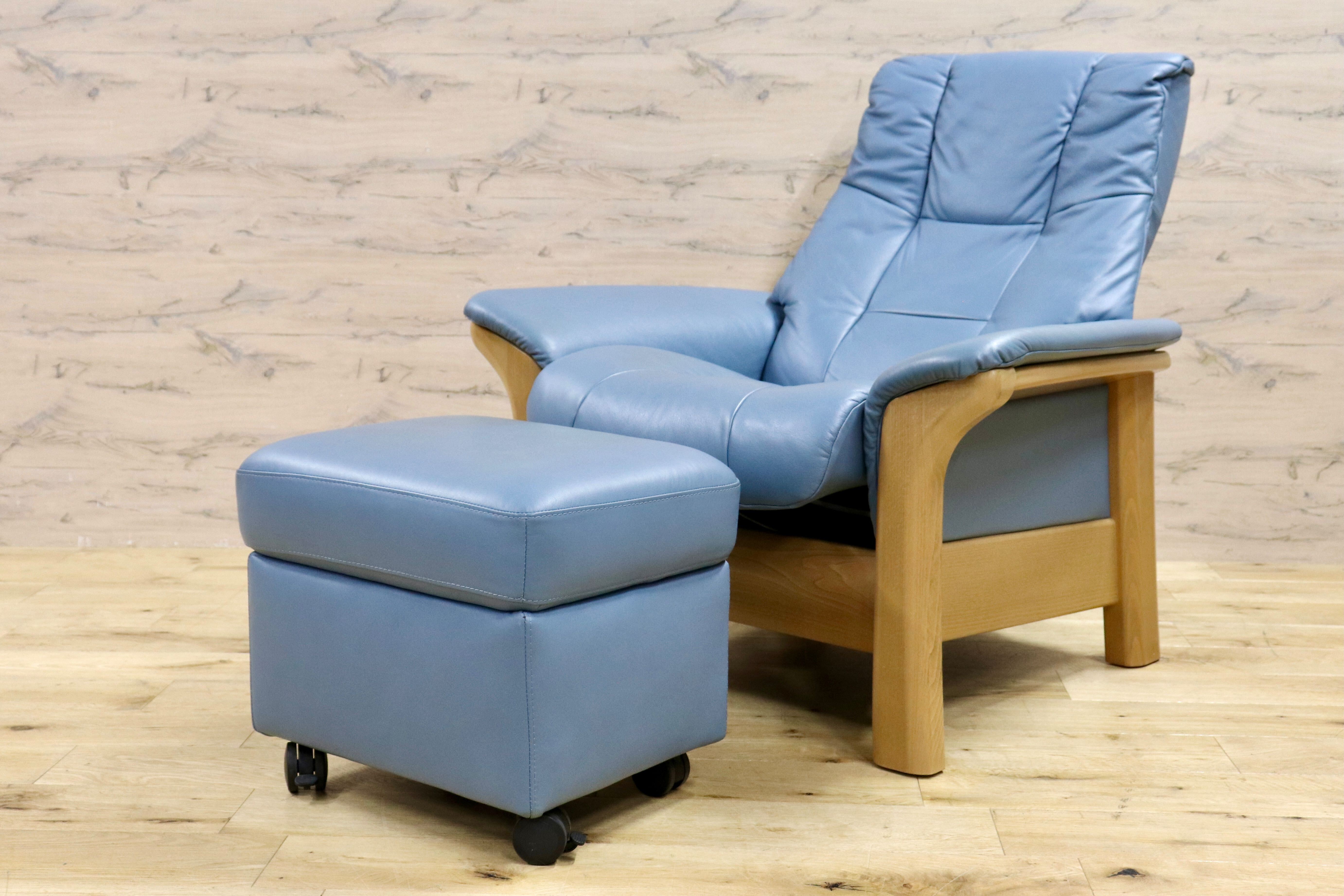 GMIS99○EKORNES / エコーネス ストレスレスチェア リクライニングチェア オットマン セット レザー 北欧 ノルウェー