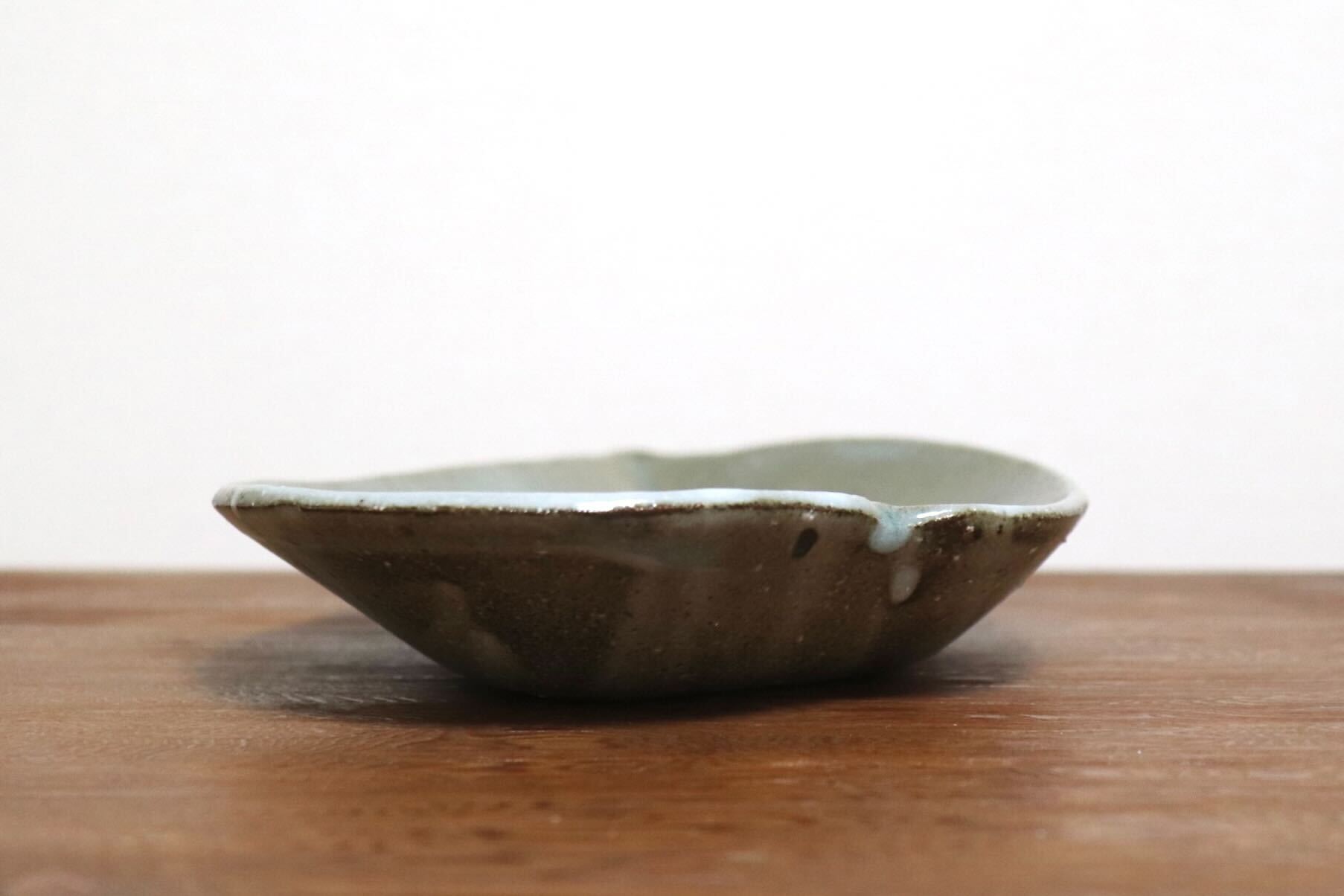 GMIO495O◯丹山窯 丹波焼 葉形皿 陶器 丹波篠山 伝統工芸 未使用