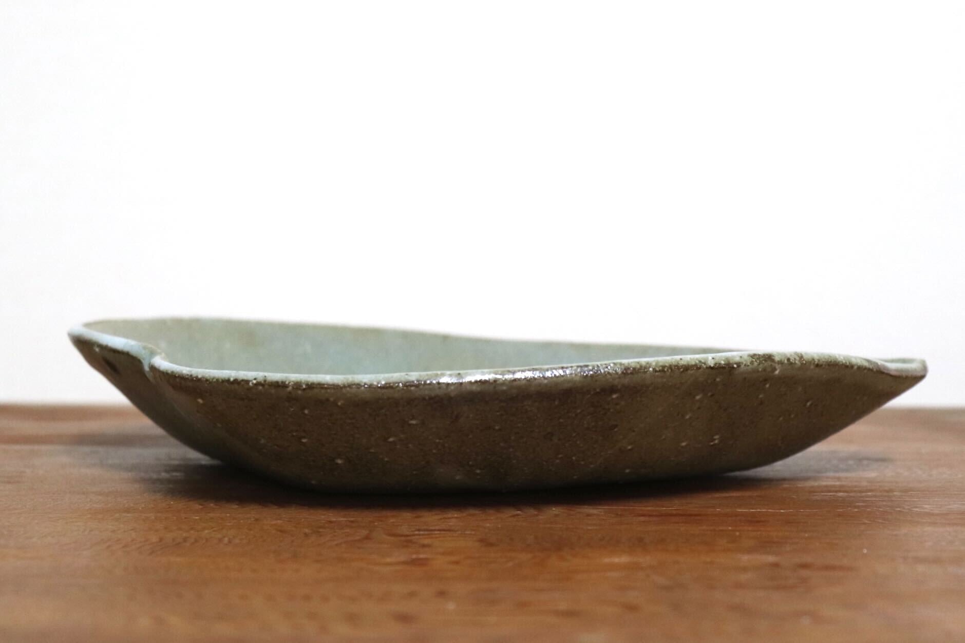 GMIO495O◯丹山窯 丹波焼 葉形皿 陶器 丹波篠山 伝統工芸 未使用