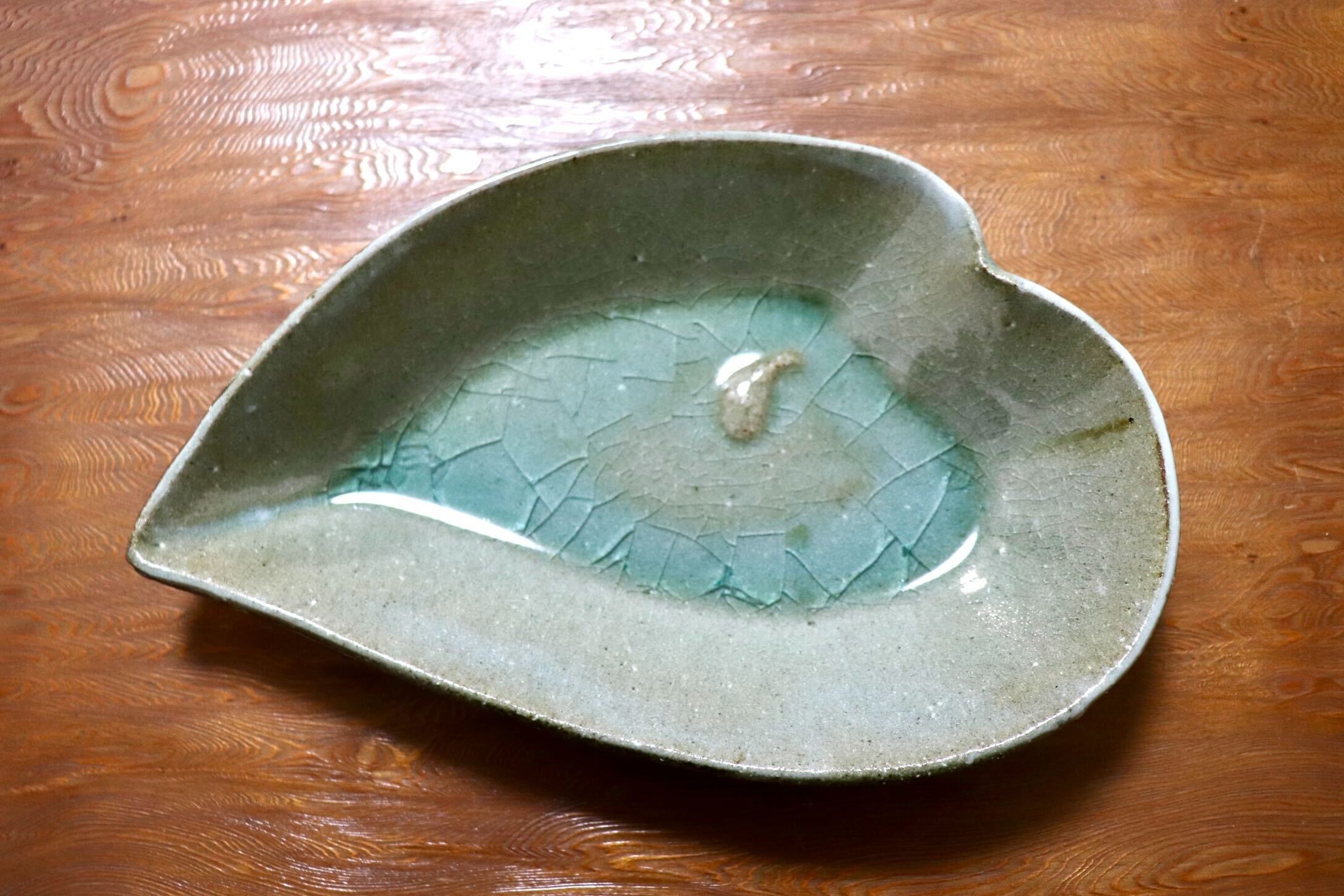 GMIO495O◯丹山窯 丹波焼 葉形皿 陶器 丹波篠山 伝統工芸 未使用