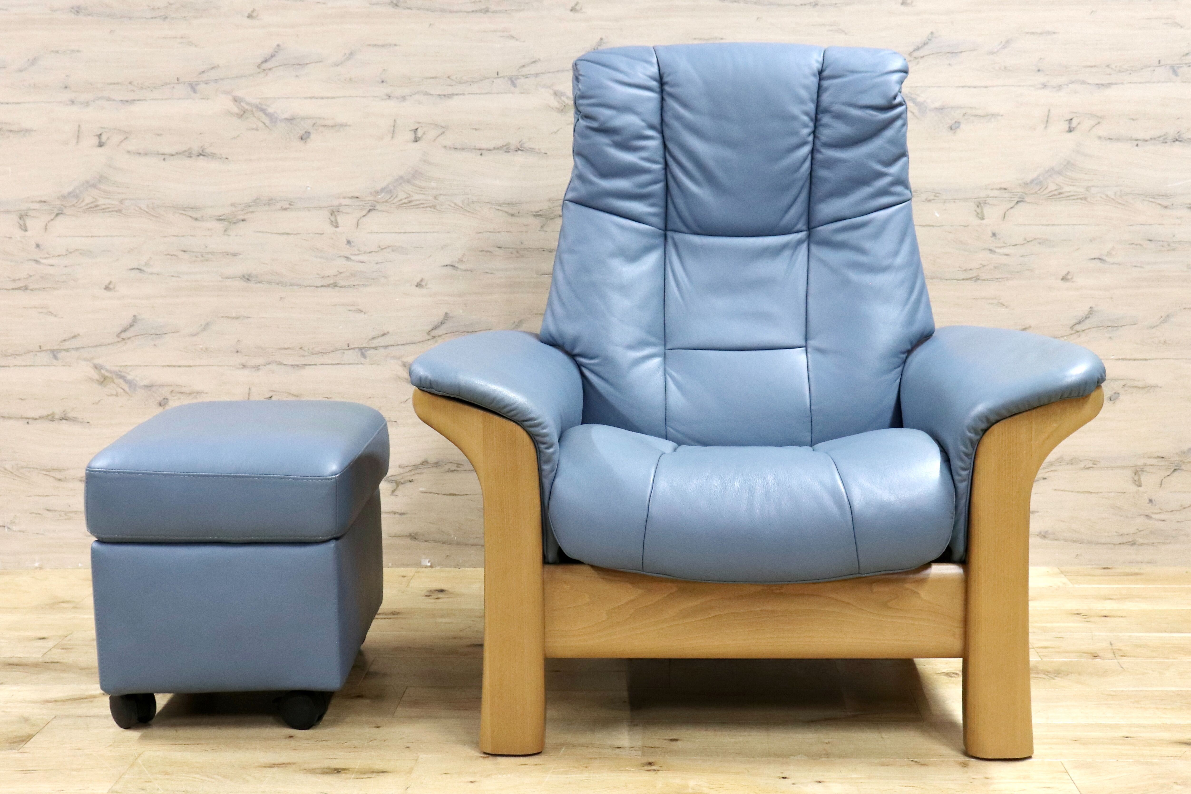 GMIS99○EKORNES / エコーネス ストレスレスチェア リクライニングチェア オットマン セット レザー 北欧 ノルウェー