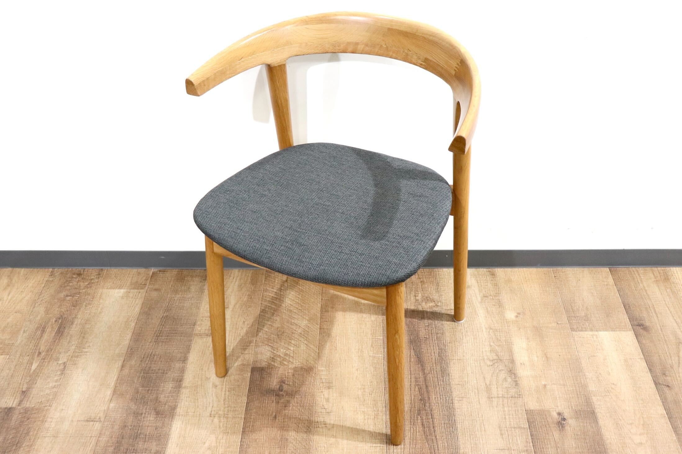 GMHN275E○北欧スタイル ダイニングチェア アームチェア 食卓椅子 椅子 チェア シンプル ナチュラル グレー オーク材 モダン 検) TOMOSU