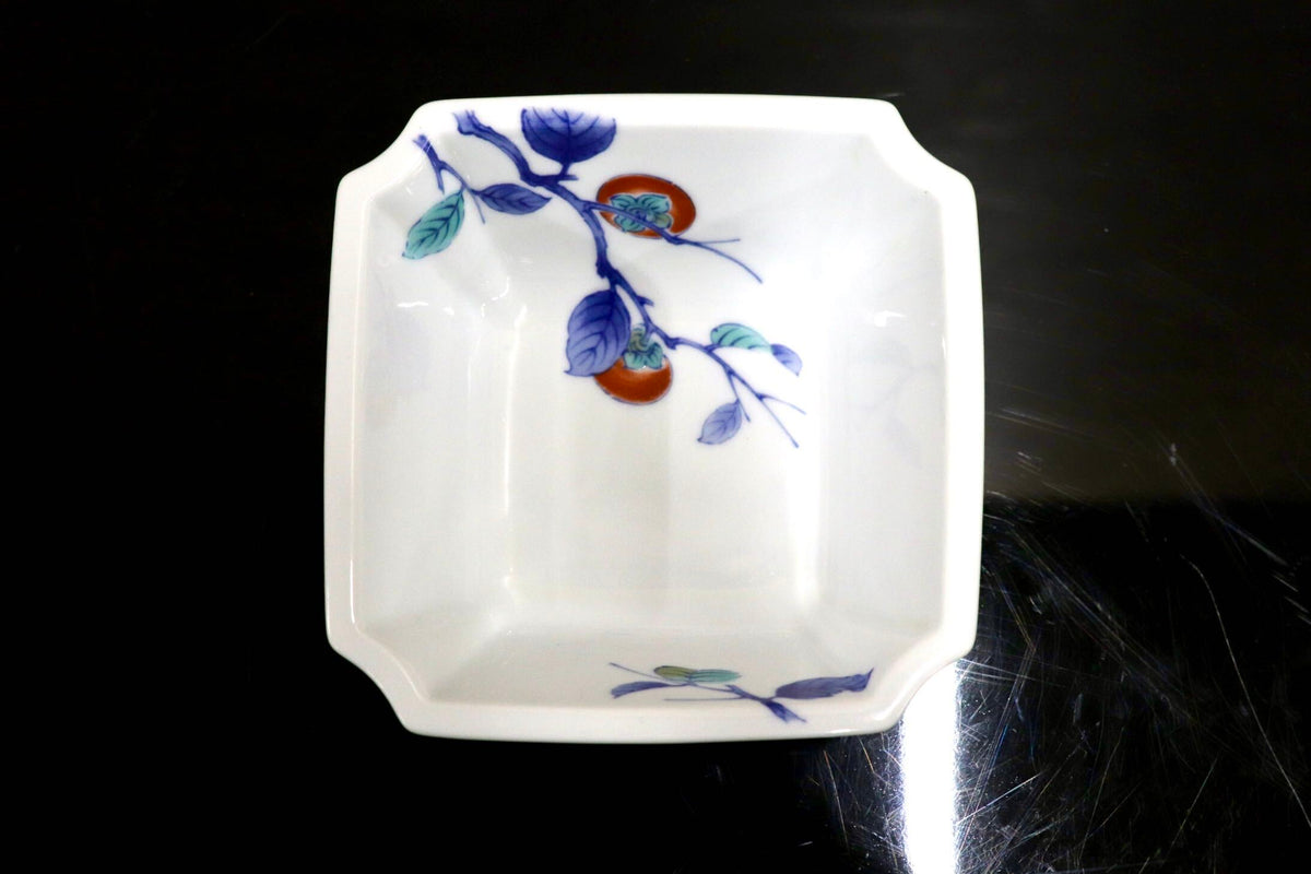 GMJO141S◯Noritake / ノリタケ 乃りたけ 日本の食器 柿右衛門写し 角鉢 向付 銘々鉢 角皿 小皿 和食器 陶器 和モダン 廃盤 稀少 5個セット