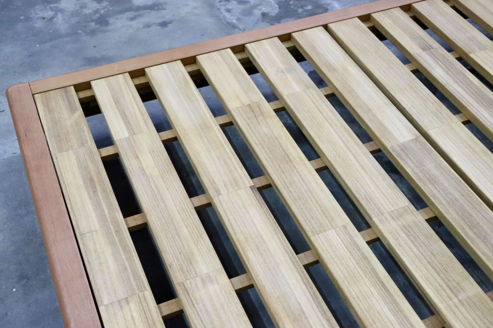 GMIH350○府中家具 SDシリーズ サクラ ダブルベッド ベッドフレーム 無垢材 高級家具 ロータイプ すのこ 国産家具