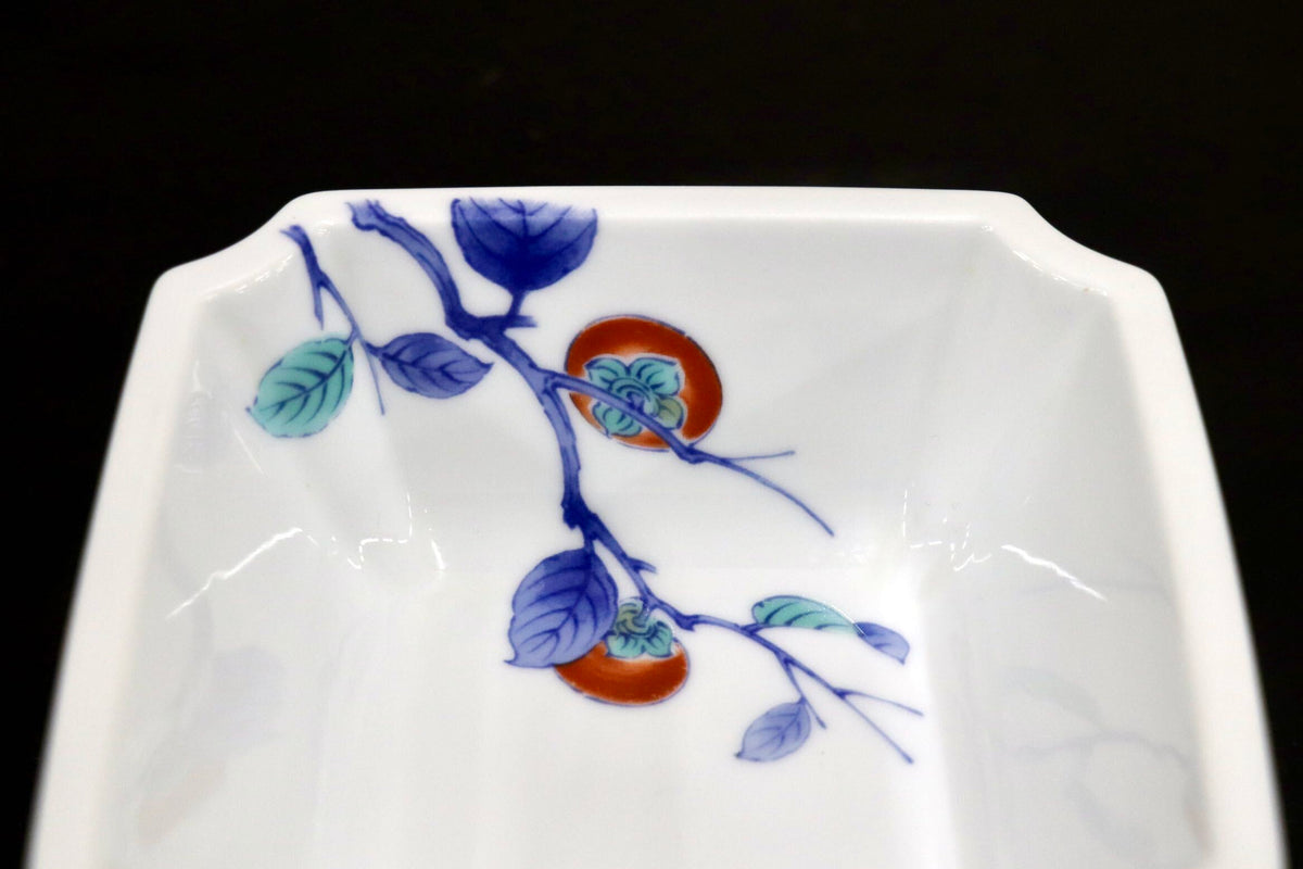 GMJO141S◯Noritake / ノリタケ 乃りたけ 日本の食器 柿右衛門写し 角鉢 向付 銘々鉢 角皿 小皿 和食器 陶器 和モダン 廃盤 稀少 5個セット