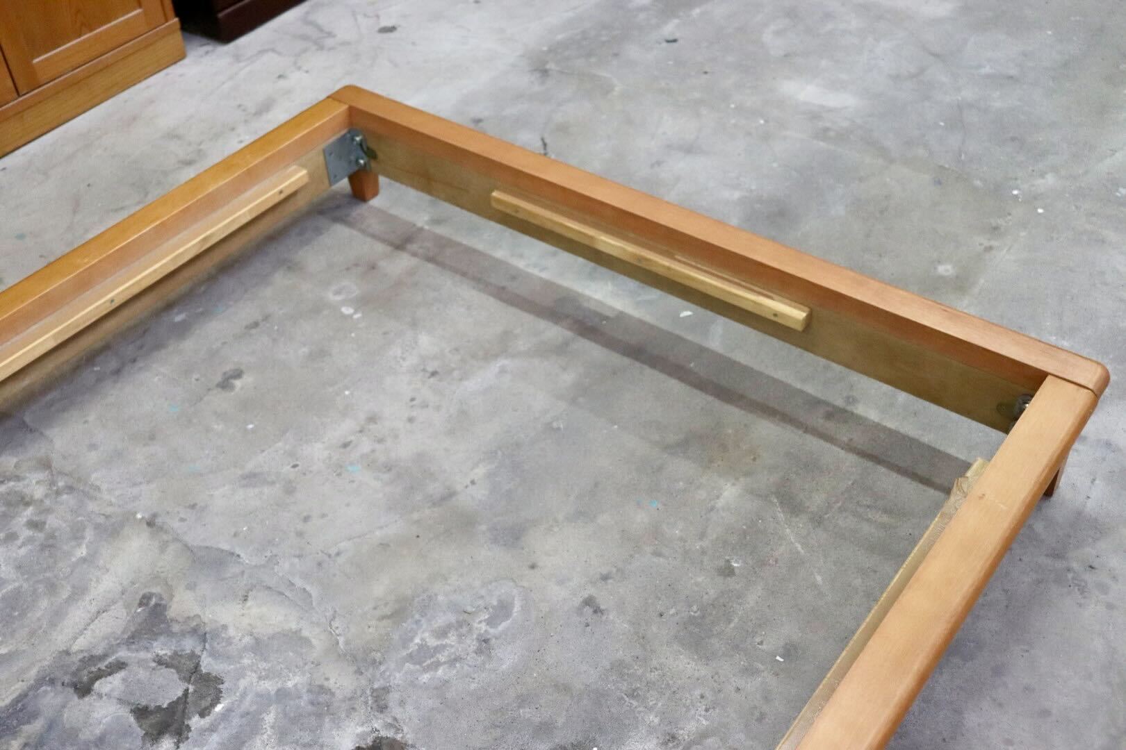 GMIH350○府中家具 SDシリーズ サクラ ダブルベッド ベッドフレーム 無垢材 高級家具 ロータイプ すのこ 国産家具