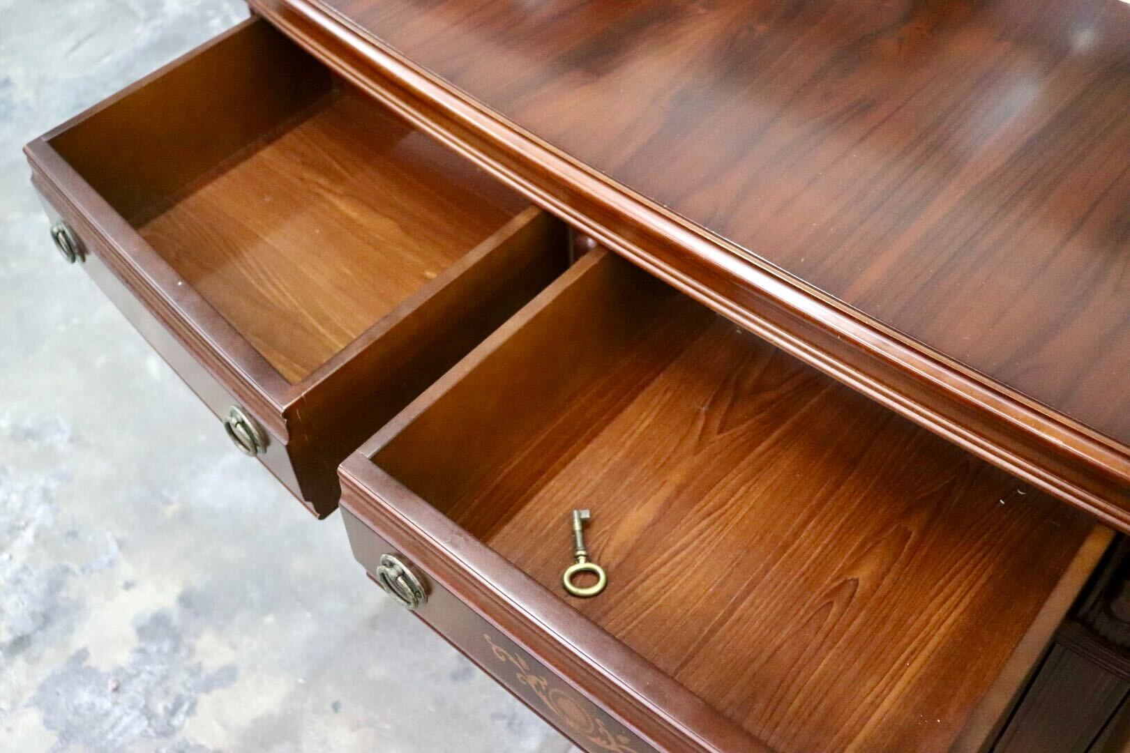 GMIH395○KOHER QC / コヘール サイドボード リビングボード キャビネット マホガニー 象嵌細工 スペイン 最高級 クラシック 飾り棚