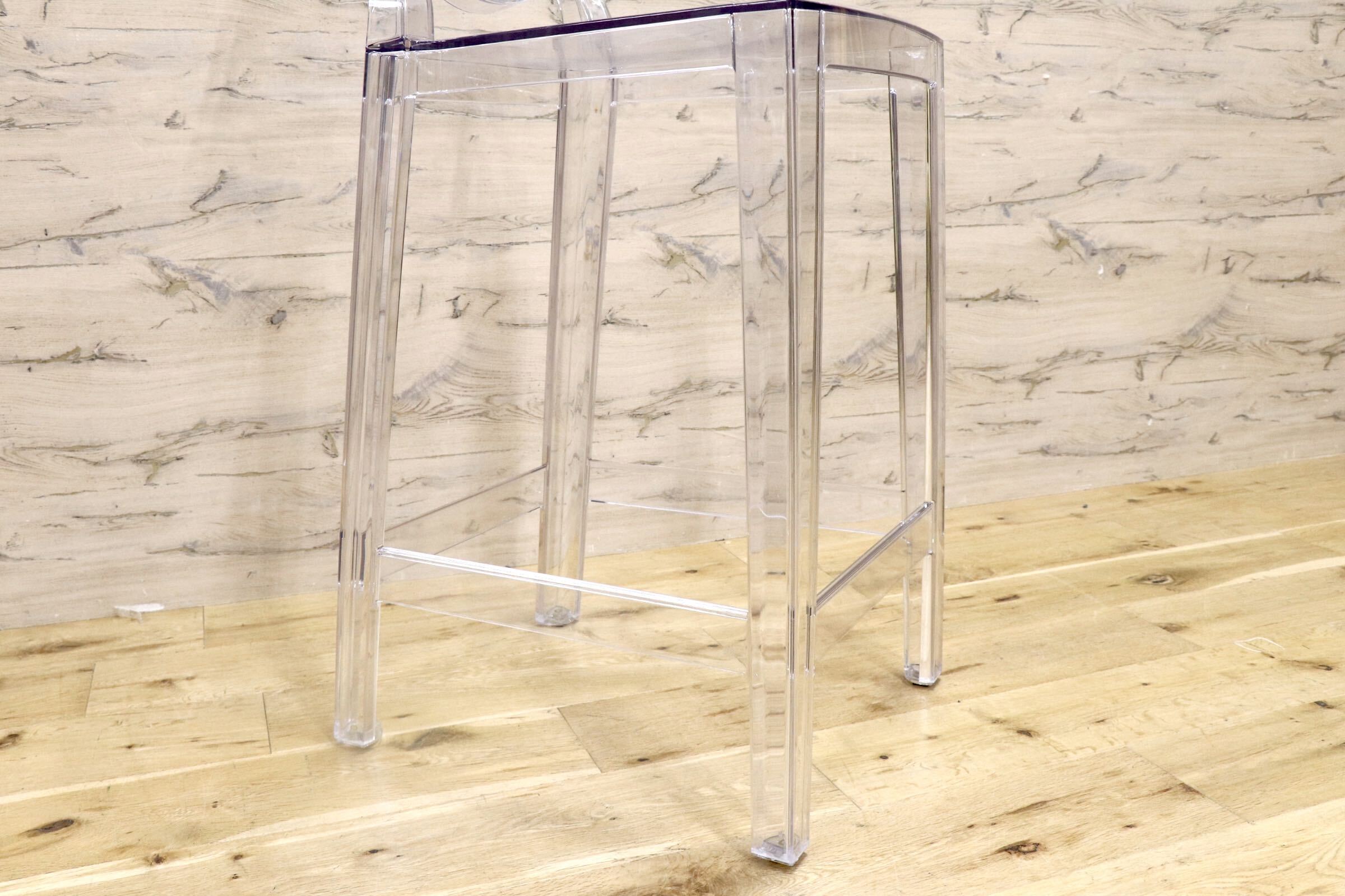 GMJS117○Kartell / カルテル ONE MORE ワンモア 65 椅子 カウンターチェア ハイスツール バーチェア クリア モダン 定価約7.7万