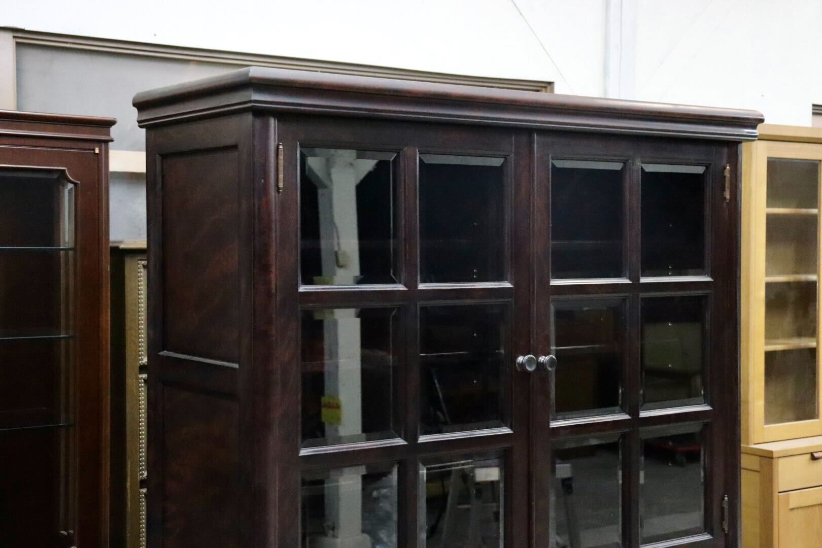 GMIK632○民芸家具 食器棚 カップボード 飾り棚 キャビネット 和家具 和モダン 古民家 レトロ 検）北海道民芸 和光