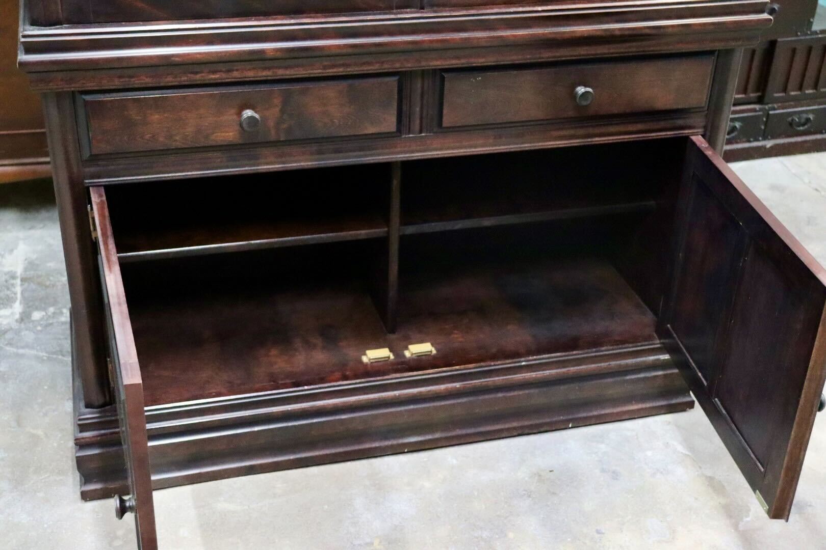 GMIK632○民芸家具 食器棚 カップボード 飾り棚 キャビネット 和家具 和モダン 古民家 レトロ 検）北海道民芸 和光