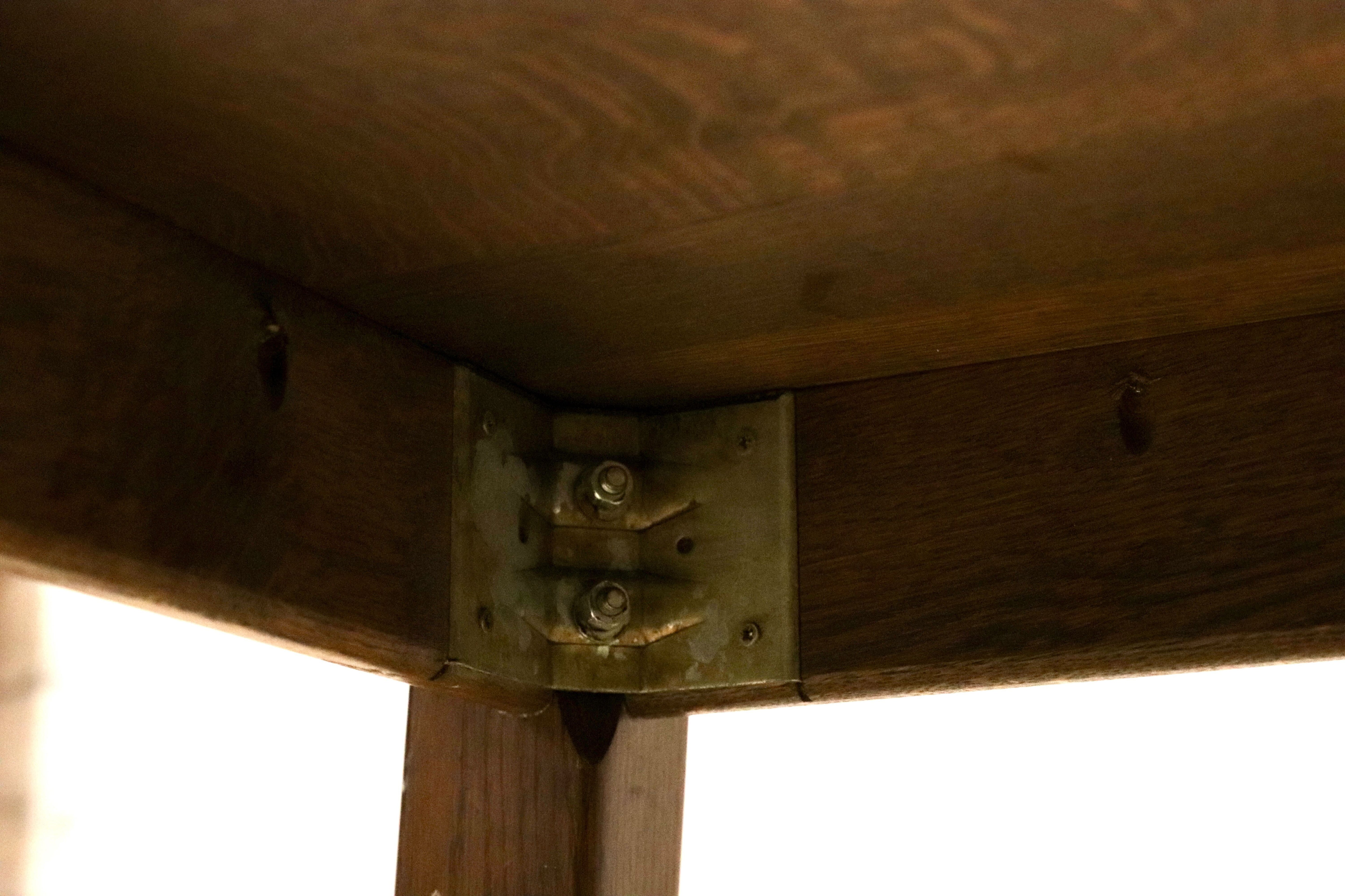 GMIK733○オランダ製 ダッチカントリースタイル ダイニングテーブル 食卓テーブル オーク無垢材 机 店舗什器 ヴィンテージ 作業台