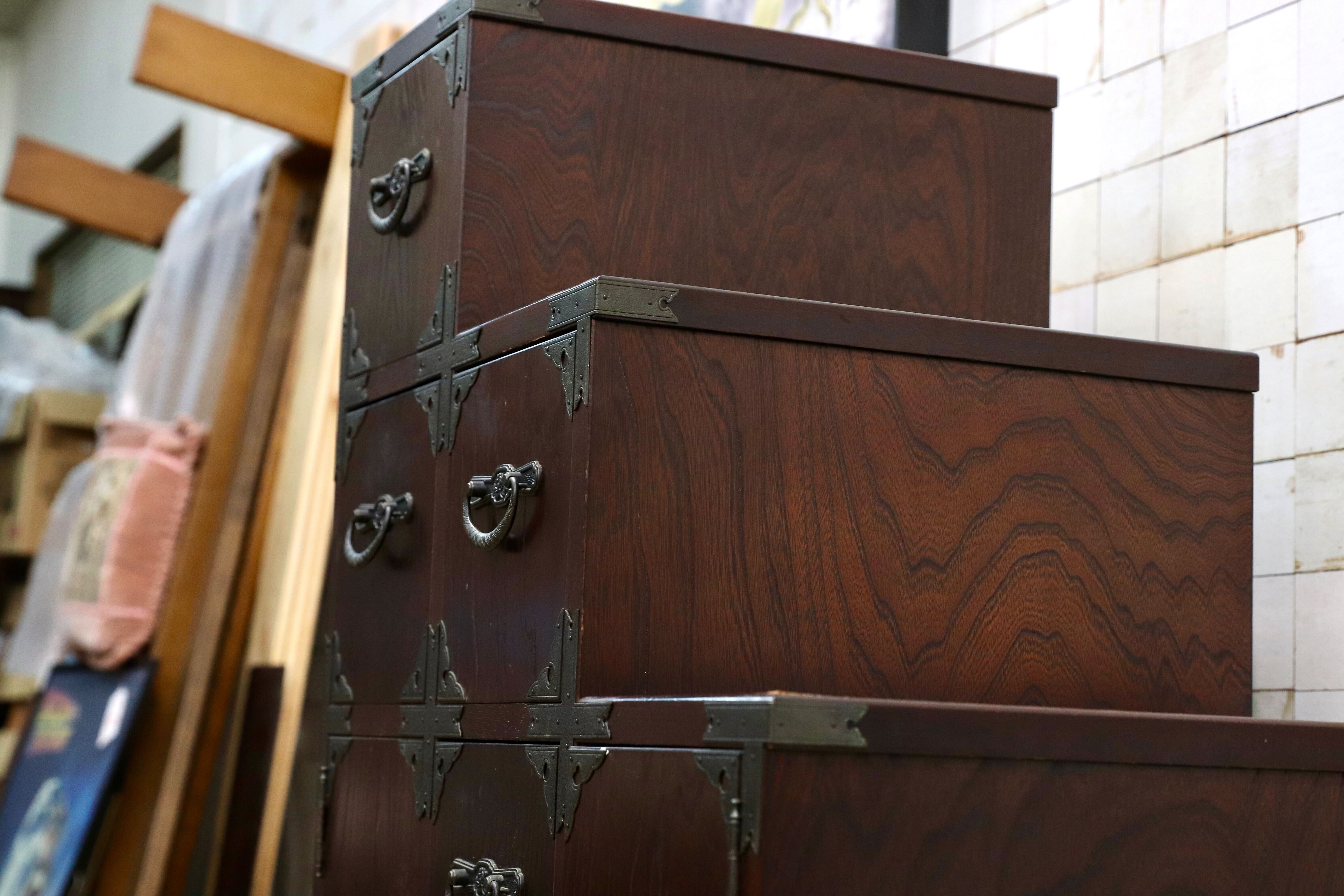 GMIS330○階段箪笥 和家具 レトロ アンティーク 時代箪笥 整理箪笥 民芸家具 タンス