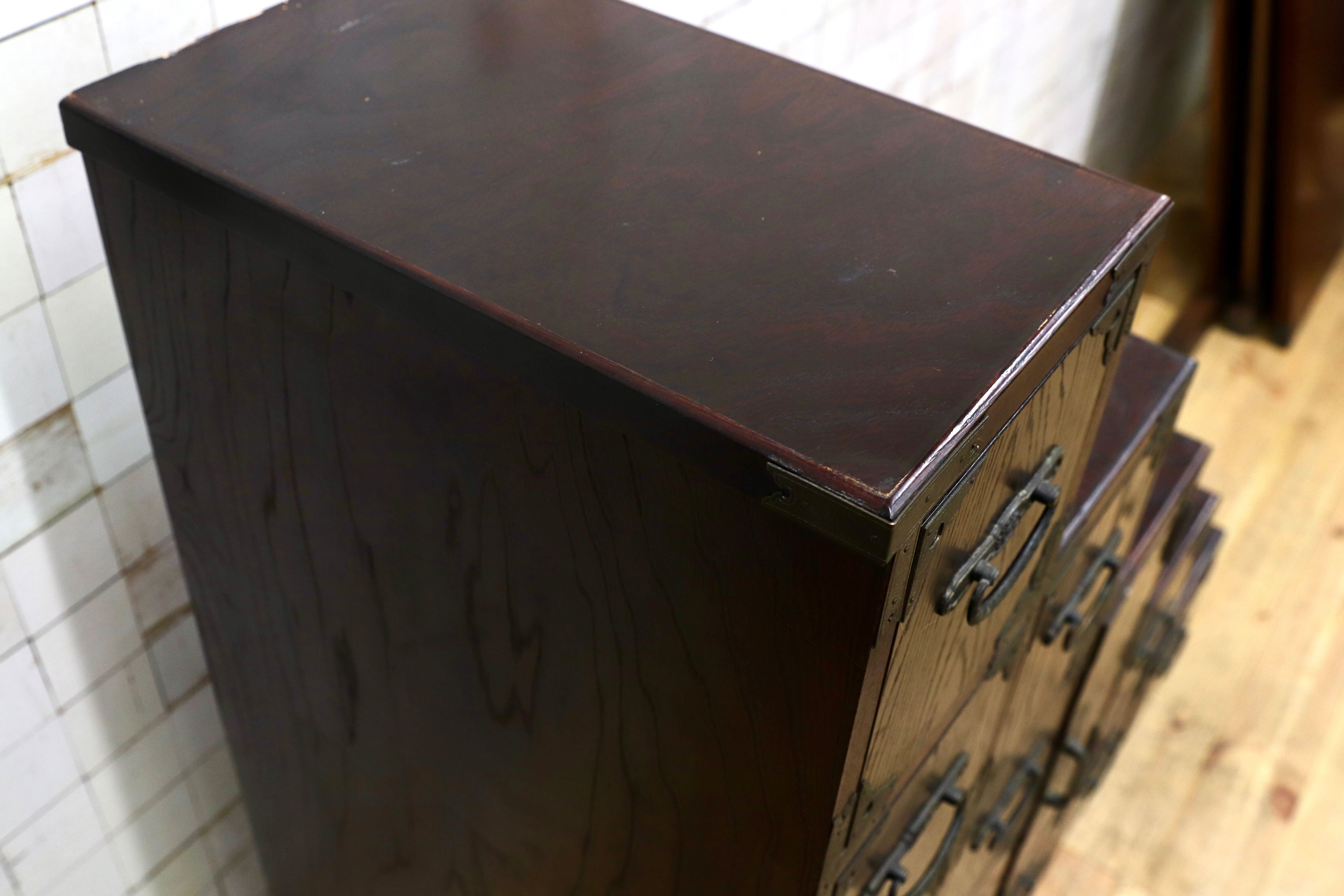 GMIS330○階段箪笥 和家具 レトロ アンティーク 時代箪笥 整理箪笥 民芸家具 タンス