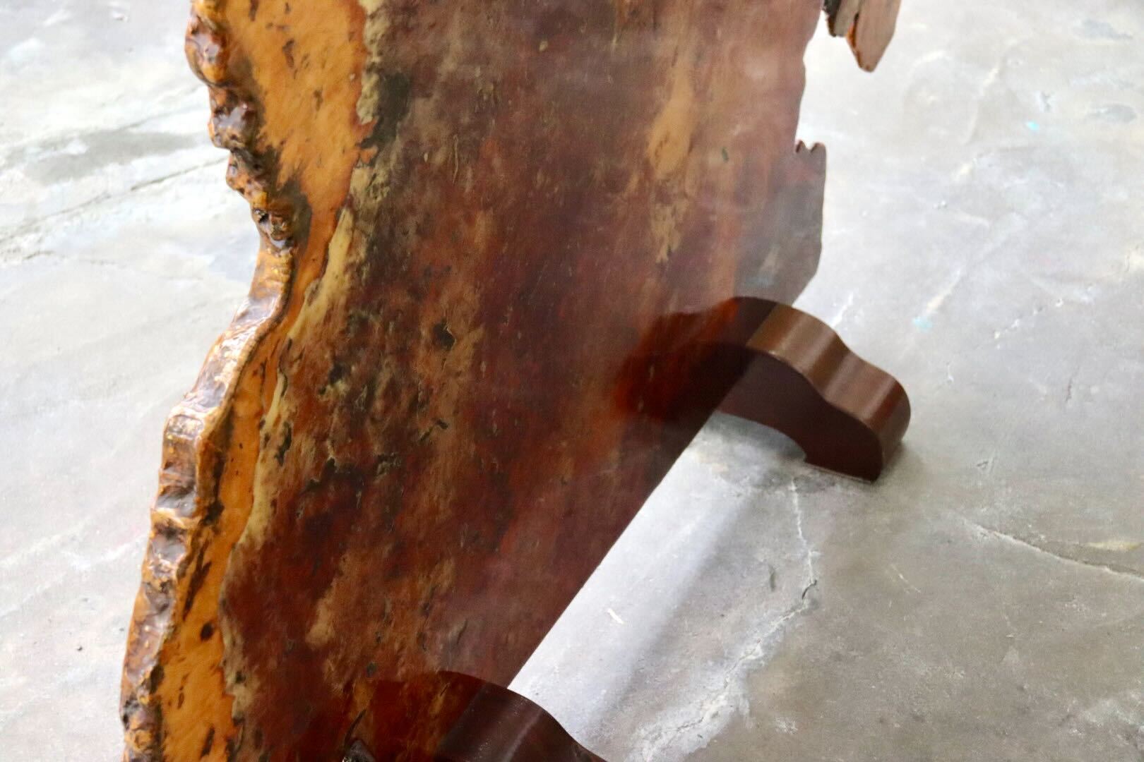 GMIS498○最高級 花梨材 一枚板 衝立 パーテーション 間仕切り 置物 玉杢 葡萄杢 オブジェ インテリア 和家具 和モダン 古民家 天然木