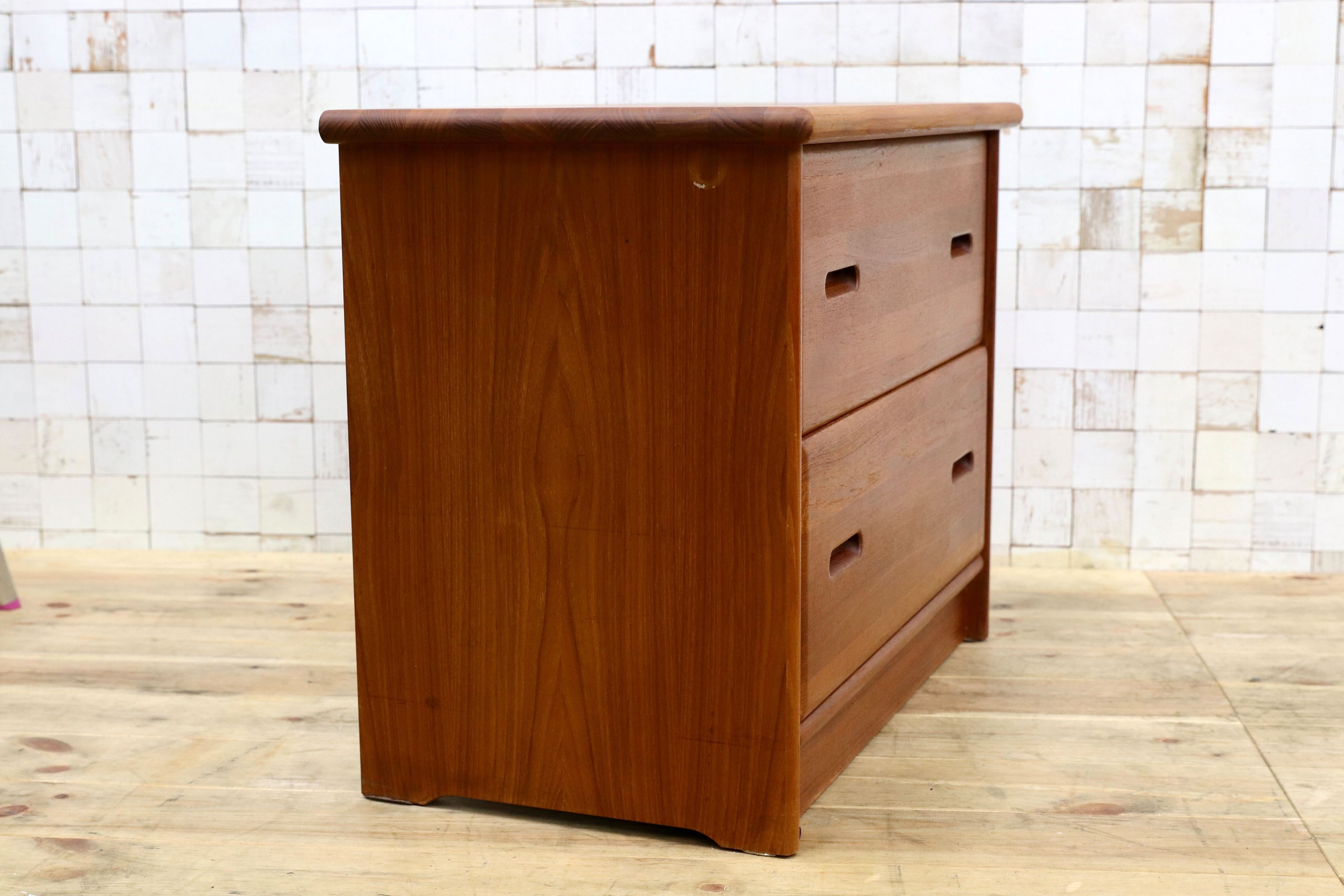 GMIK722○Dyrlund / デューロン 北欧 デンマーク チーク無垢 サイドチェスト サイドボード 引出し収納