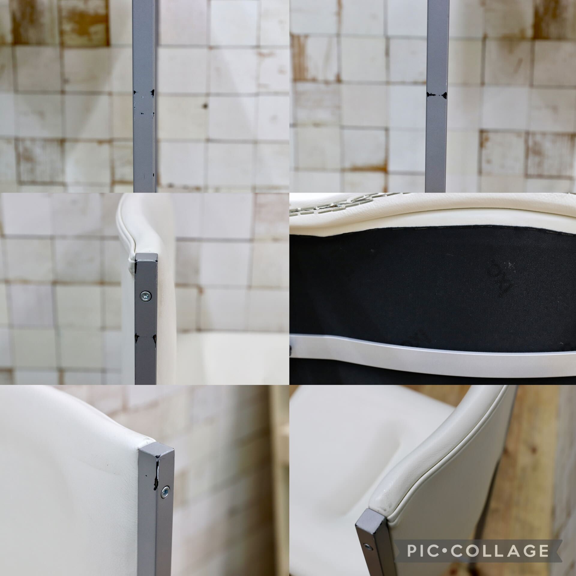 GMIO64E○cassina ixc / カッシーナイクスシー LIMA リマ レザー カウンターチェア ハイチェア 椅子 白 イタリアモダン 定価約13万