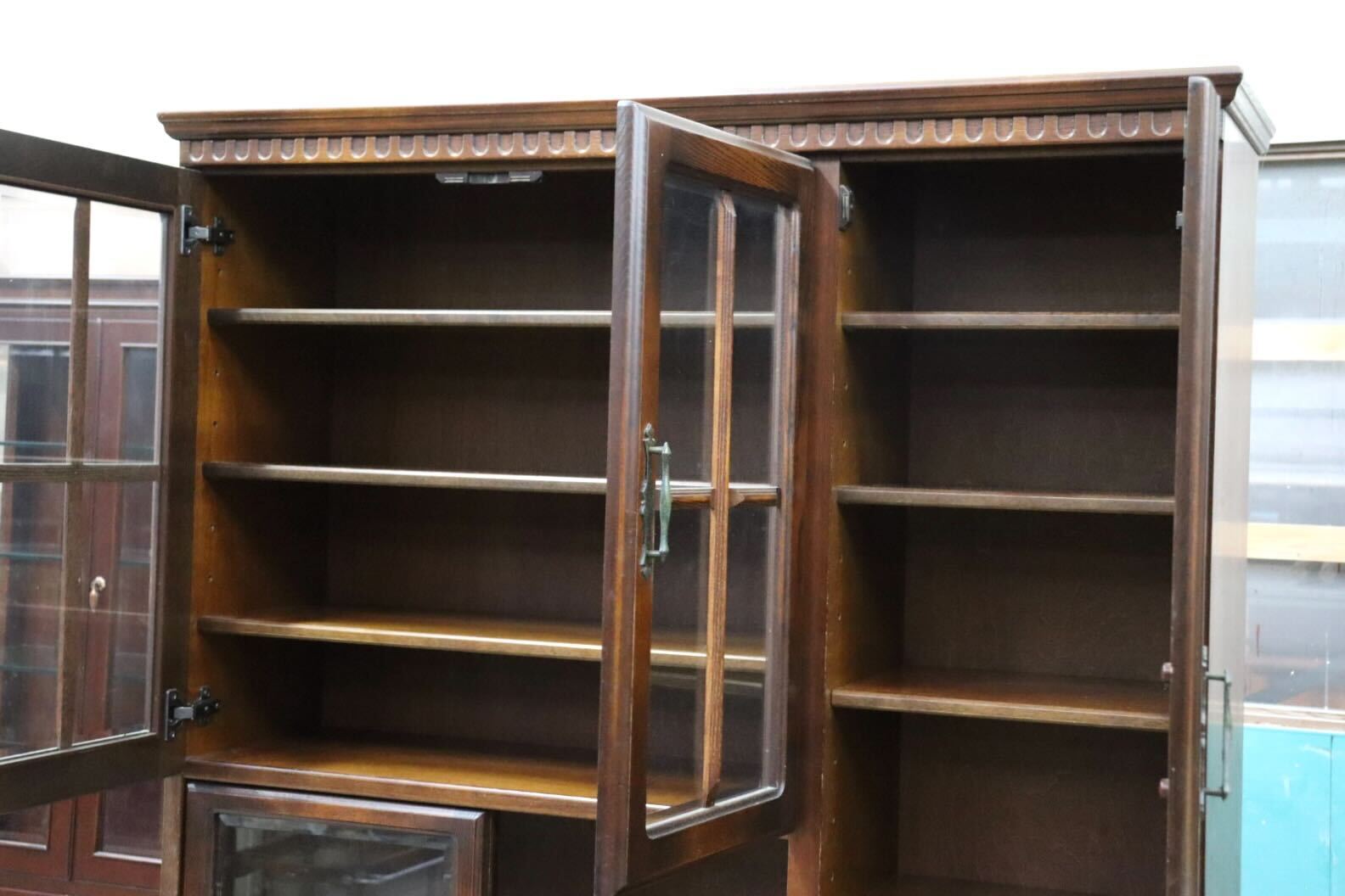 GMHS422A○ATLANTA / アトランタ 食器棚 カップボード 飾り棚 キャビネット IDF太田長 楢材 栗材 カントリー ヴィンテージ