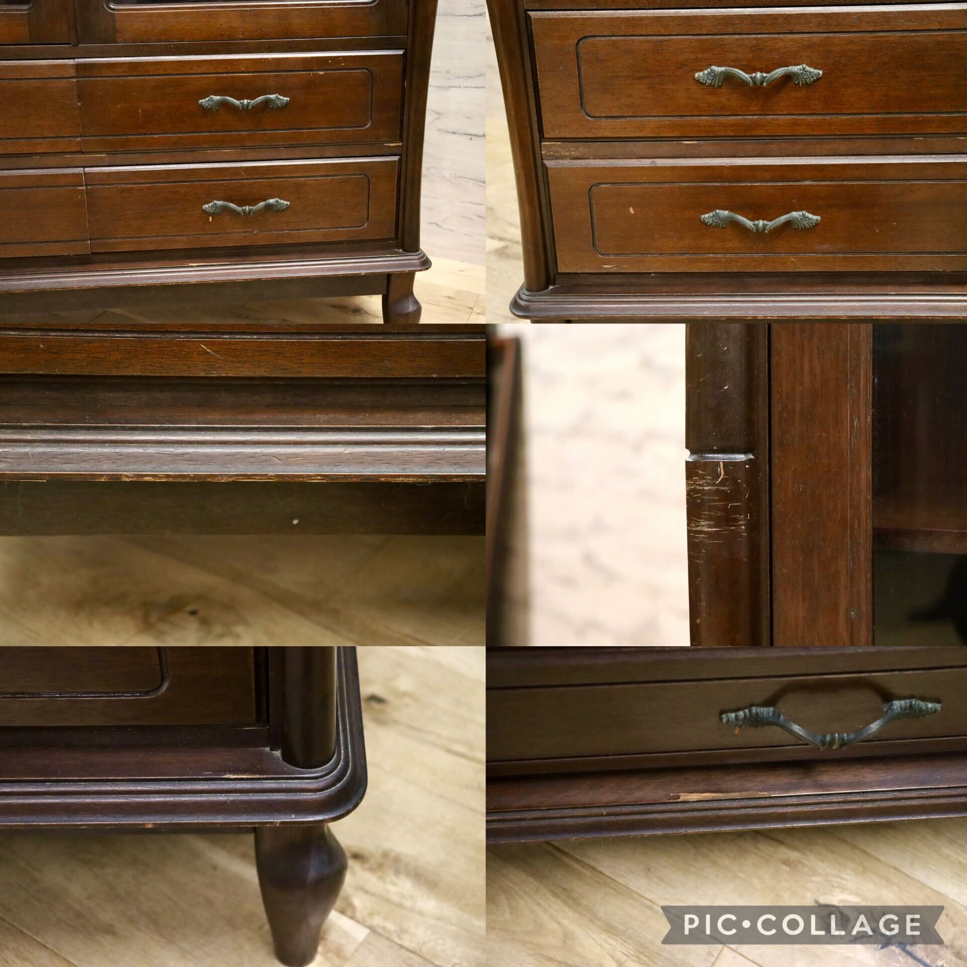 GMIH292○maruni / マルニ 飾り棚 キャビネット 本棚 食器棚 収納家具 ヨーロピアン クラシック オールドマルニ ヴィンテージ