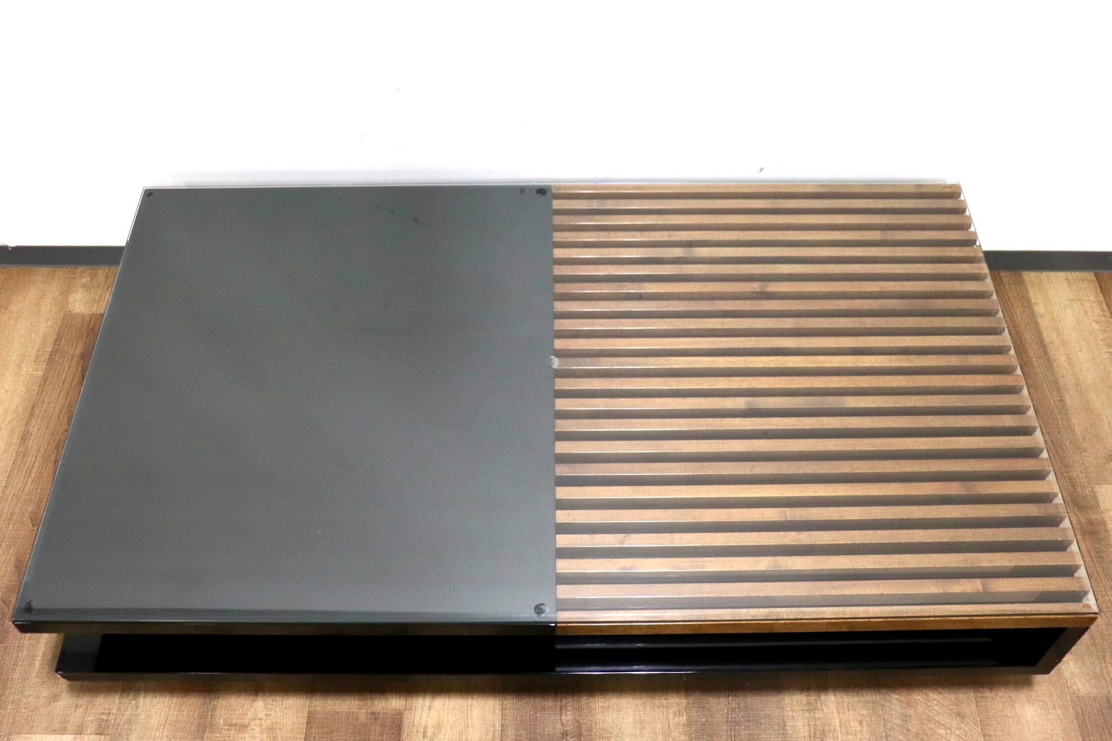 GMHK628○モリシゲ / MORISHIGE レクト センターテーブル リビングテーブル 応接机 ガラス IDC大塚家具 定価約31万