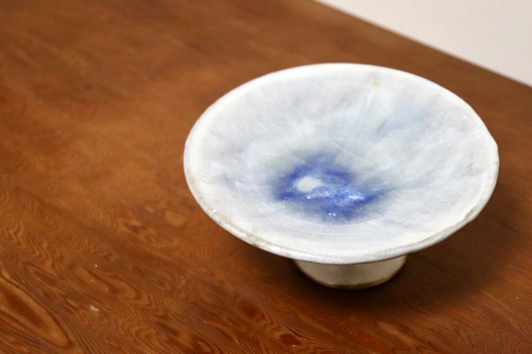 GMIO557A◯丹文窯 丹波焼 高杯皿 陶器 伝統工芸 丹波篠山 未使用