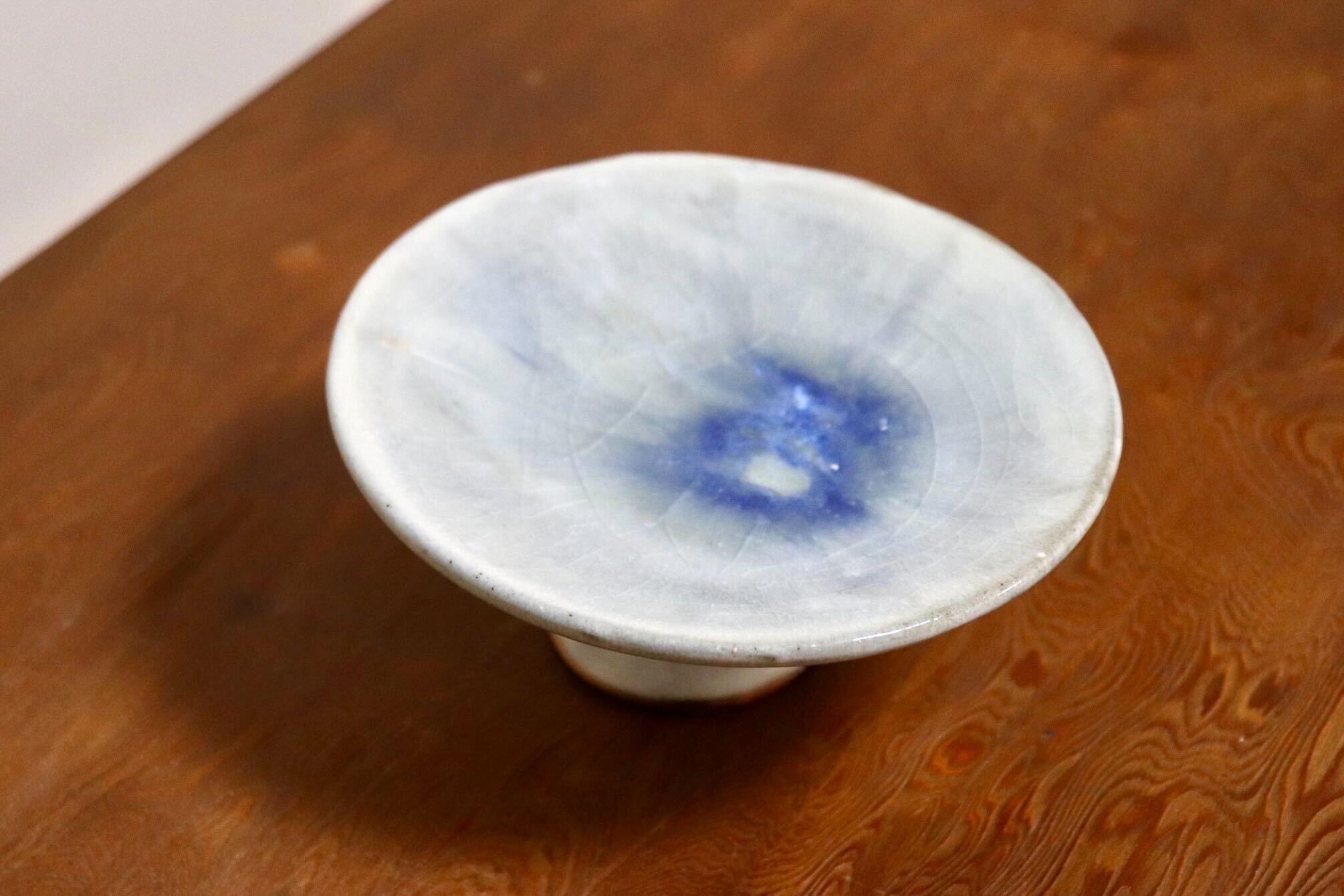 GMIO557A◯丹文窯 丹波焼 高杯皿 陶器 伝統工芸 丹波篠山 未使用