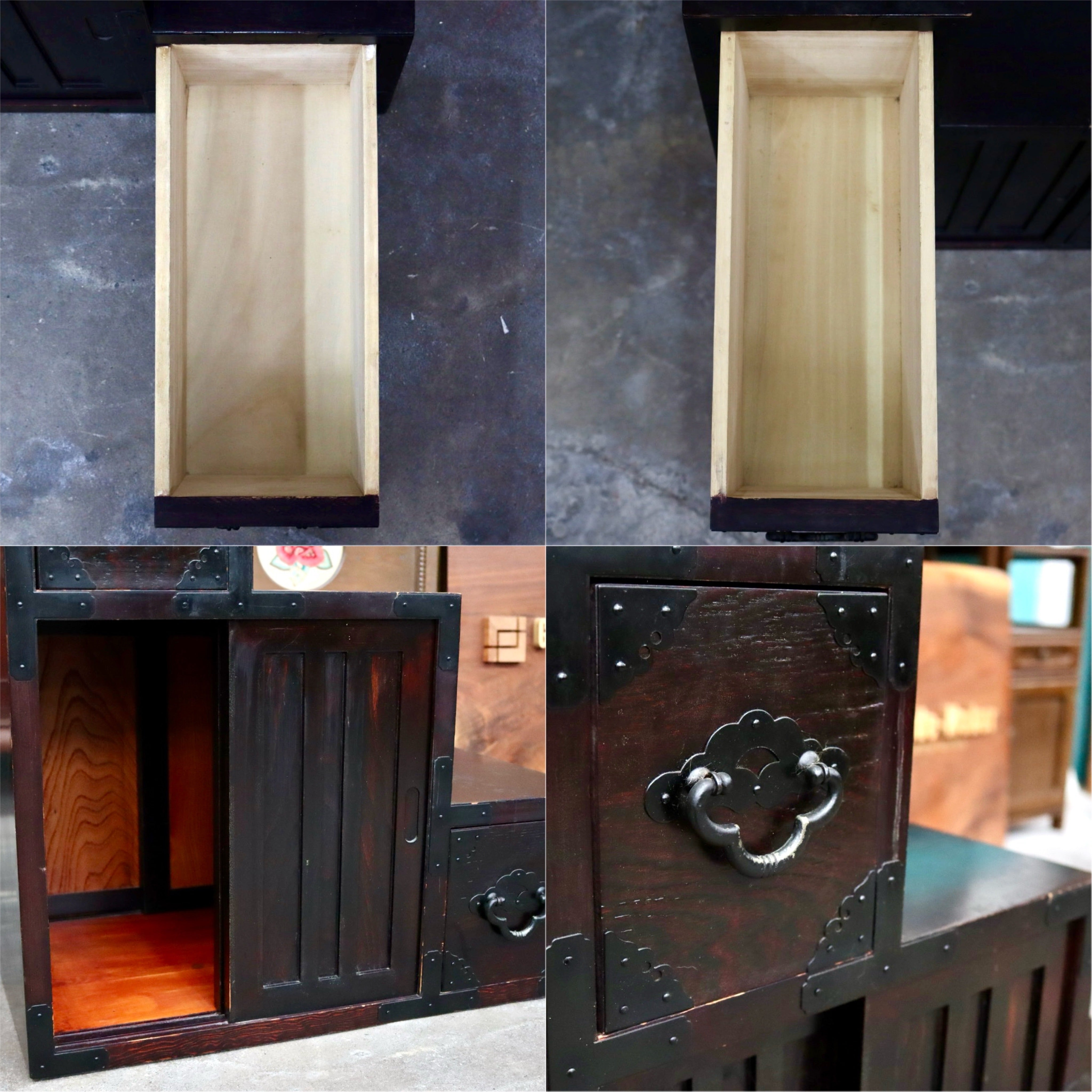 GMJS110C○階段箪笥 両面箪笥 チェスト 整理箪笥 タンス 引き出し 和家具 和モダン 和室 座敷 古民家 レトロ ヴィンテージ