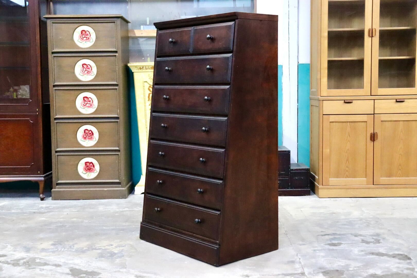 GMIH90○和光 たいしんチェスト ハイチェスト 7段チェスト 整理タンス 洋服タンス 和家具 和モダン 古民家 収納家具 和室 レトロ