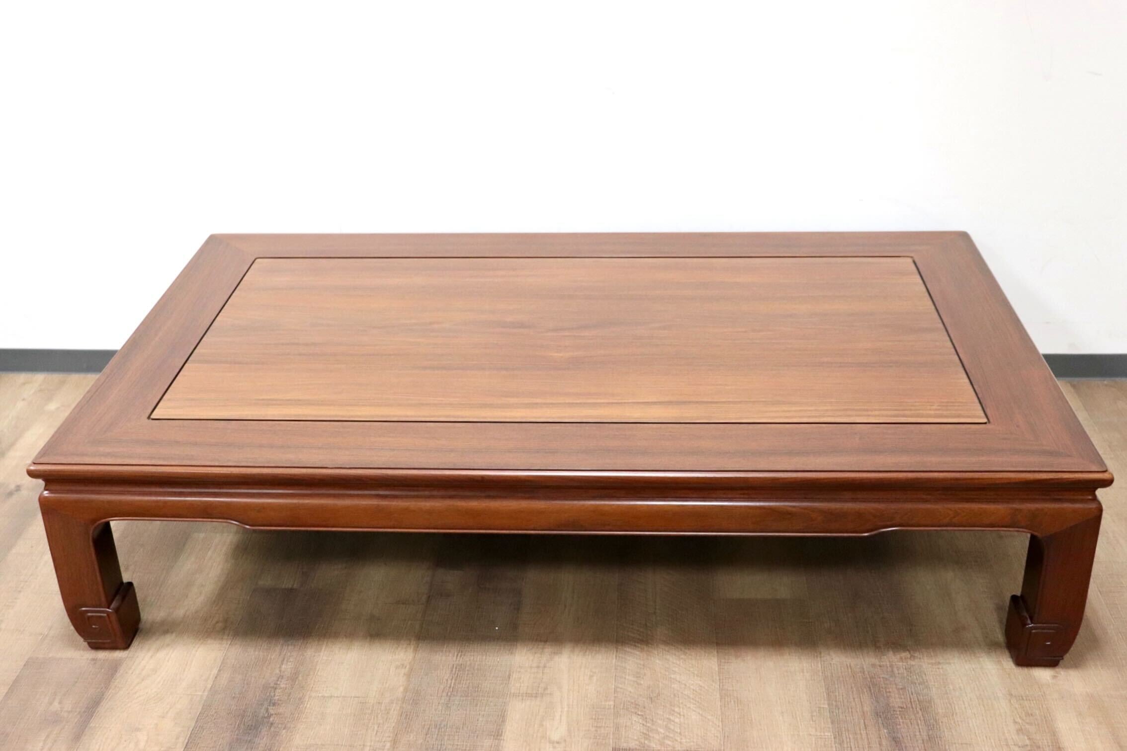 中国家具 唐木 文机 漆塗り 座卓 ローテーブル GMGF112○中澤唐木 翠峰  