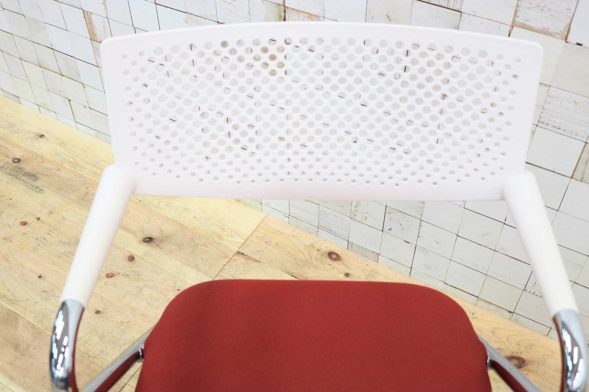 GMFK21A○Vitra / ヴィトラ ビザロール2 スタッキングチェア 椅子 2脚セット 北欧 スイス オフィス 事務所 ミーティングチェア レッド