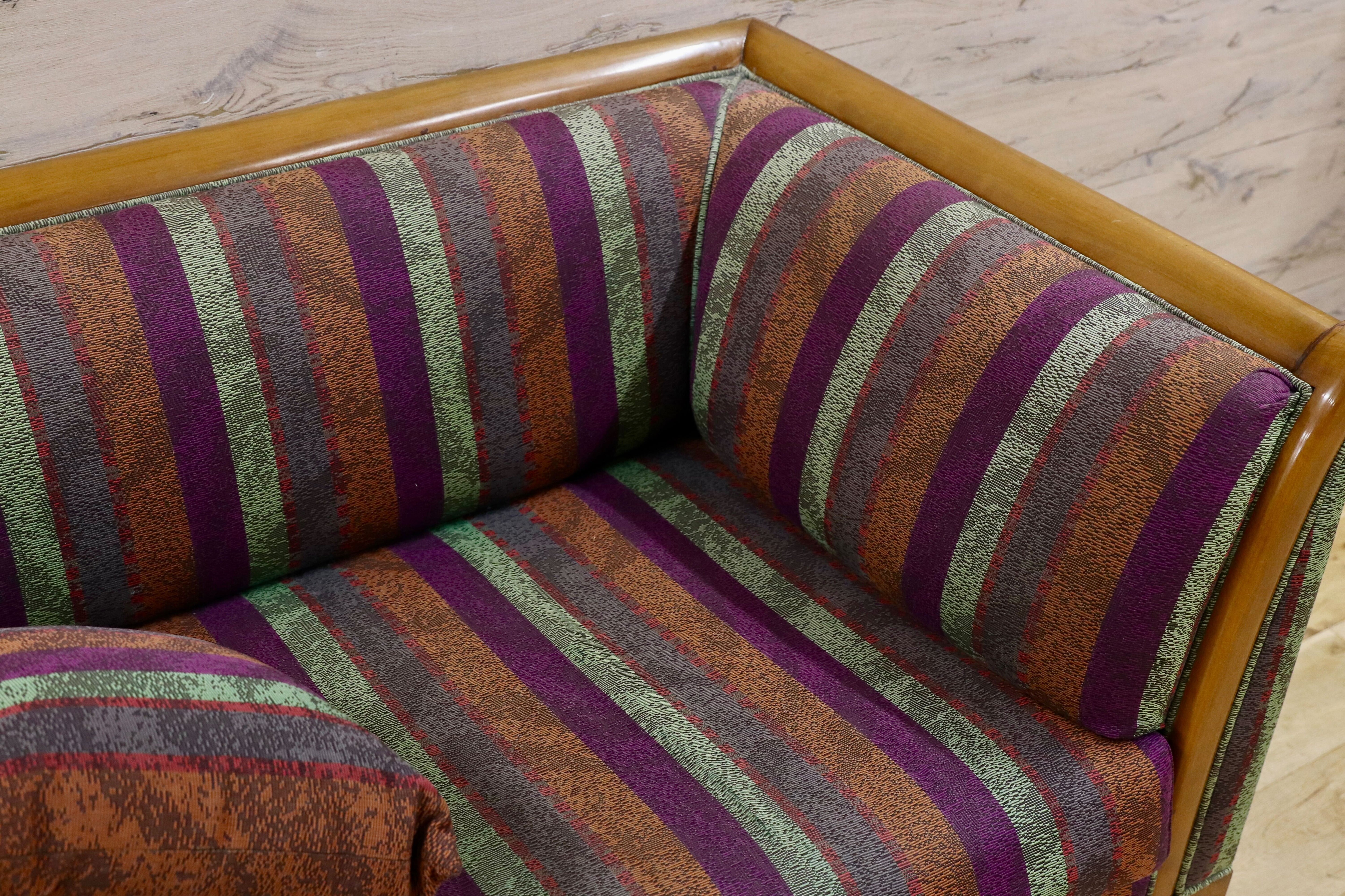 GMGK569○クラシック モダン 2人掛けソファ ラブソファ 2シーター 西洋 アンティーク調 イタリー エレガント ソファ 椅子 ストライプ