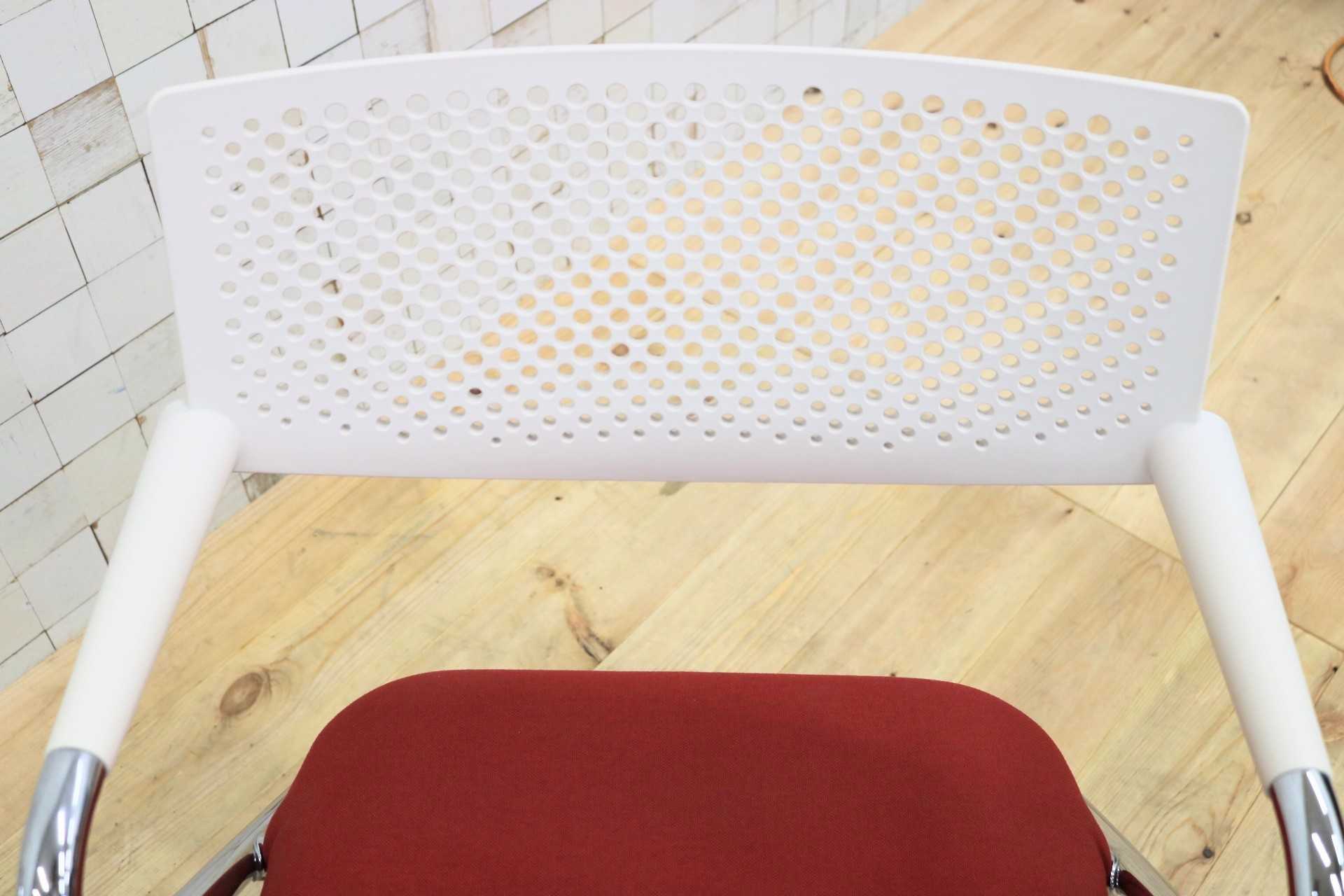 GMFK21A○Vitra / ヴィトラ ビザロール2 スタッキングチェア 椅子 2脚セット 北欧 スイス オフィス 事務所 ミーティングチェア レッド