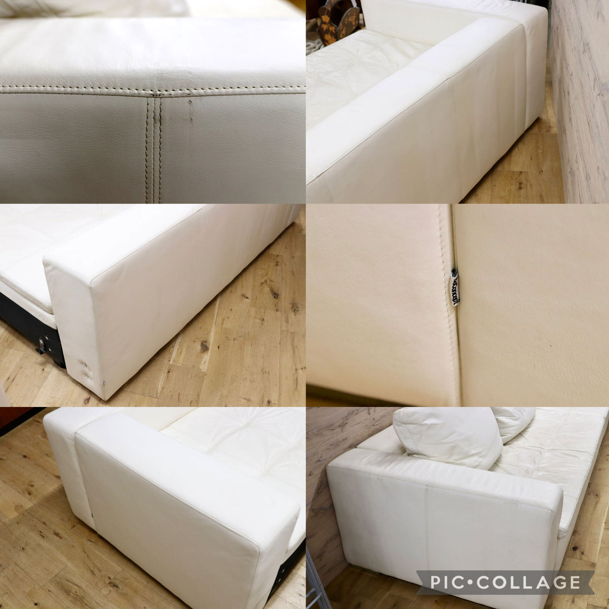 GMJS281B○BoConcept / ボーコンセプト Mezzo メッツォ 3人掛けソファ トリプルソファ 本革 レザー ホワイト 北欧デンマーク 定価約70万